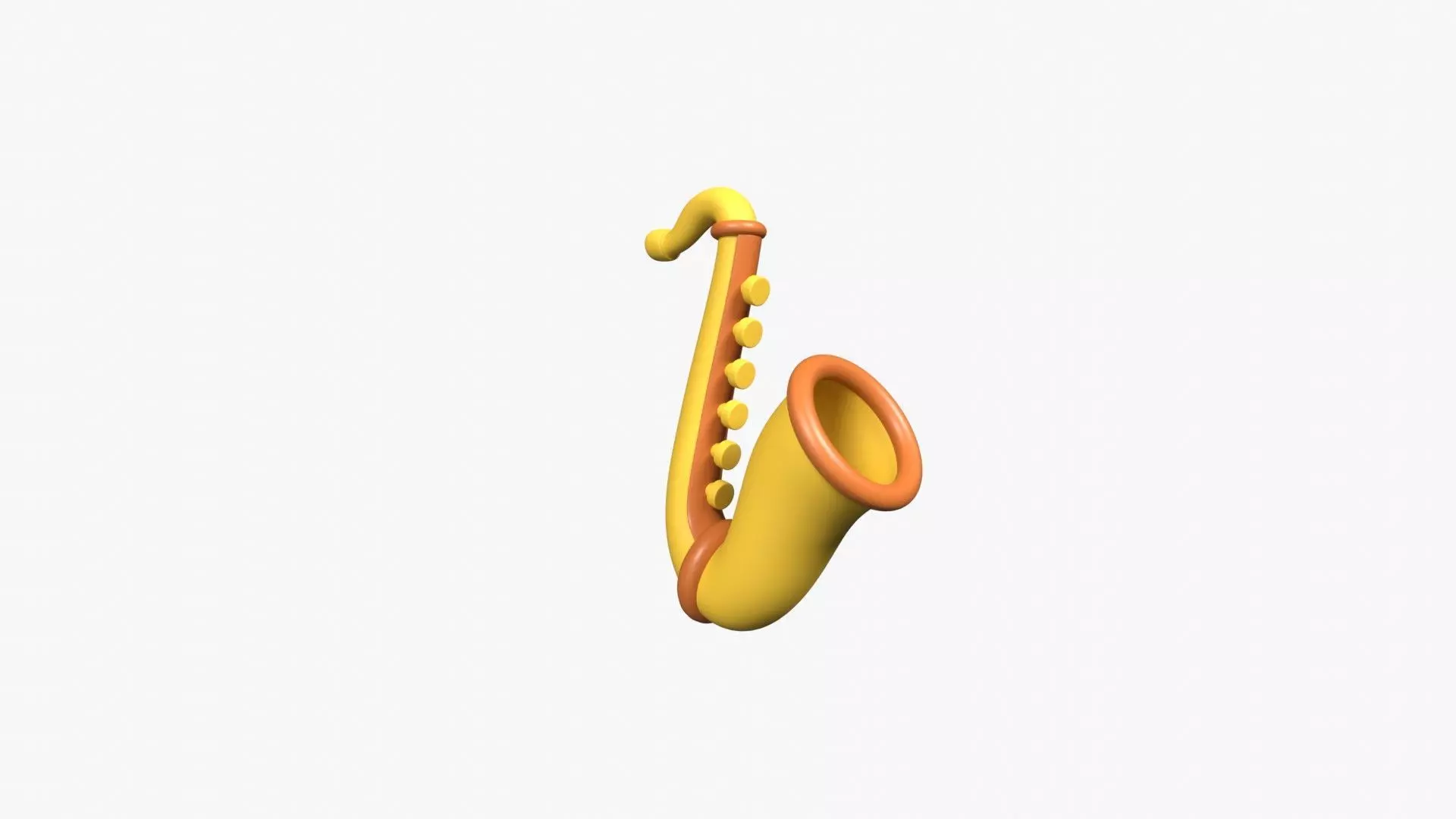 Saxophone 3D model_0