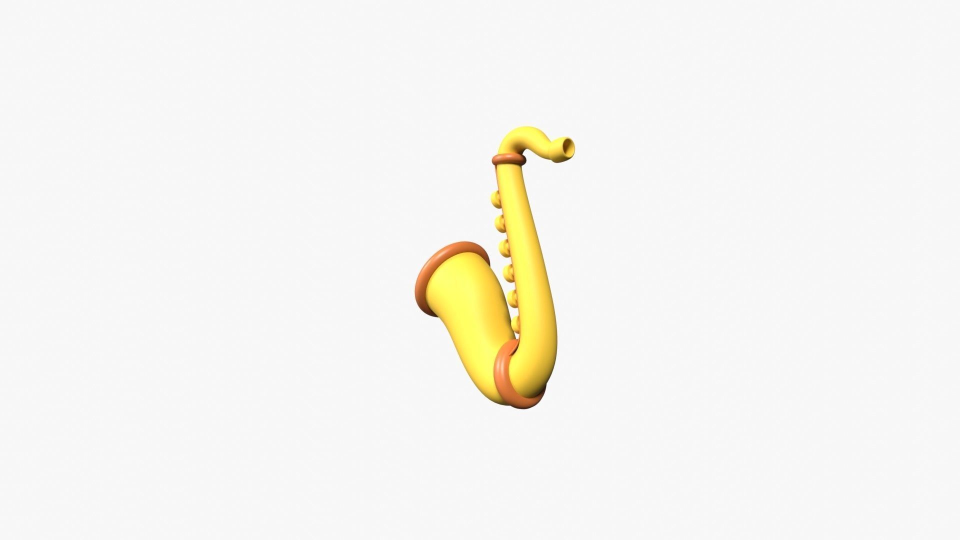 Saxophone 3D model_8