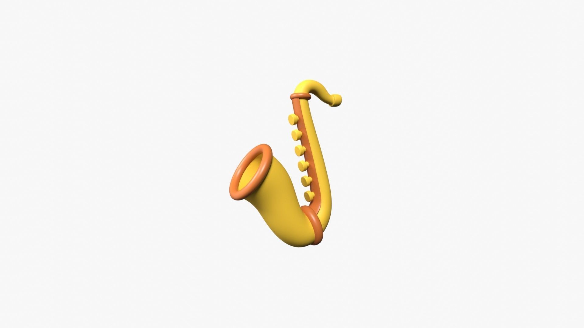 Saxophone 3D model_4