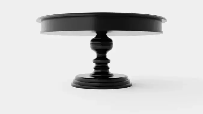 Cardiff glass top table Low-poly 3D model