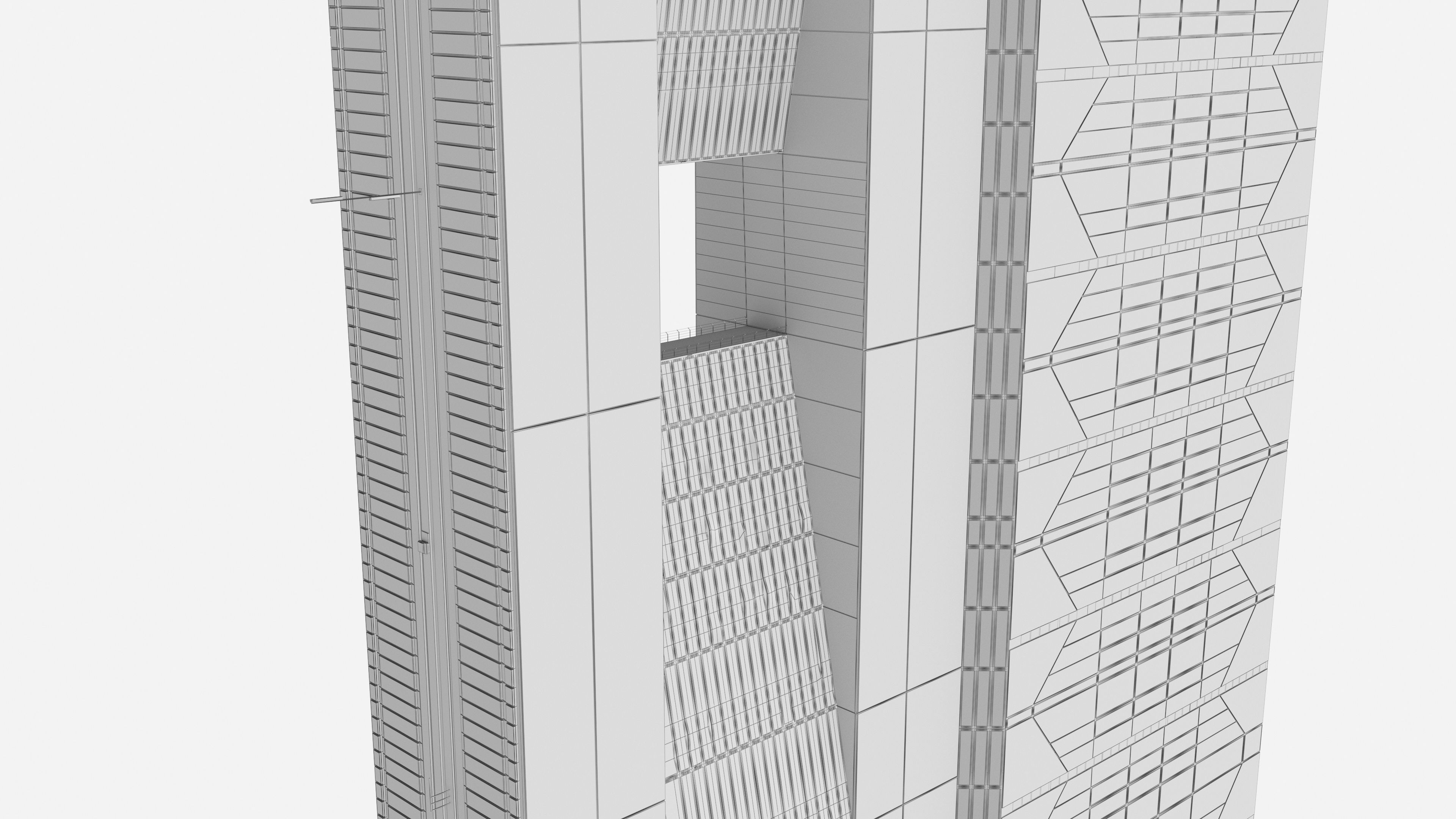Brutalist Scifi Future Building 03 3D model_6