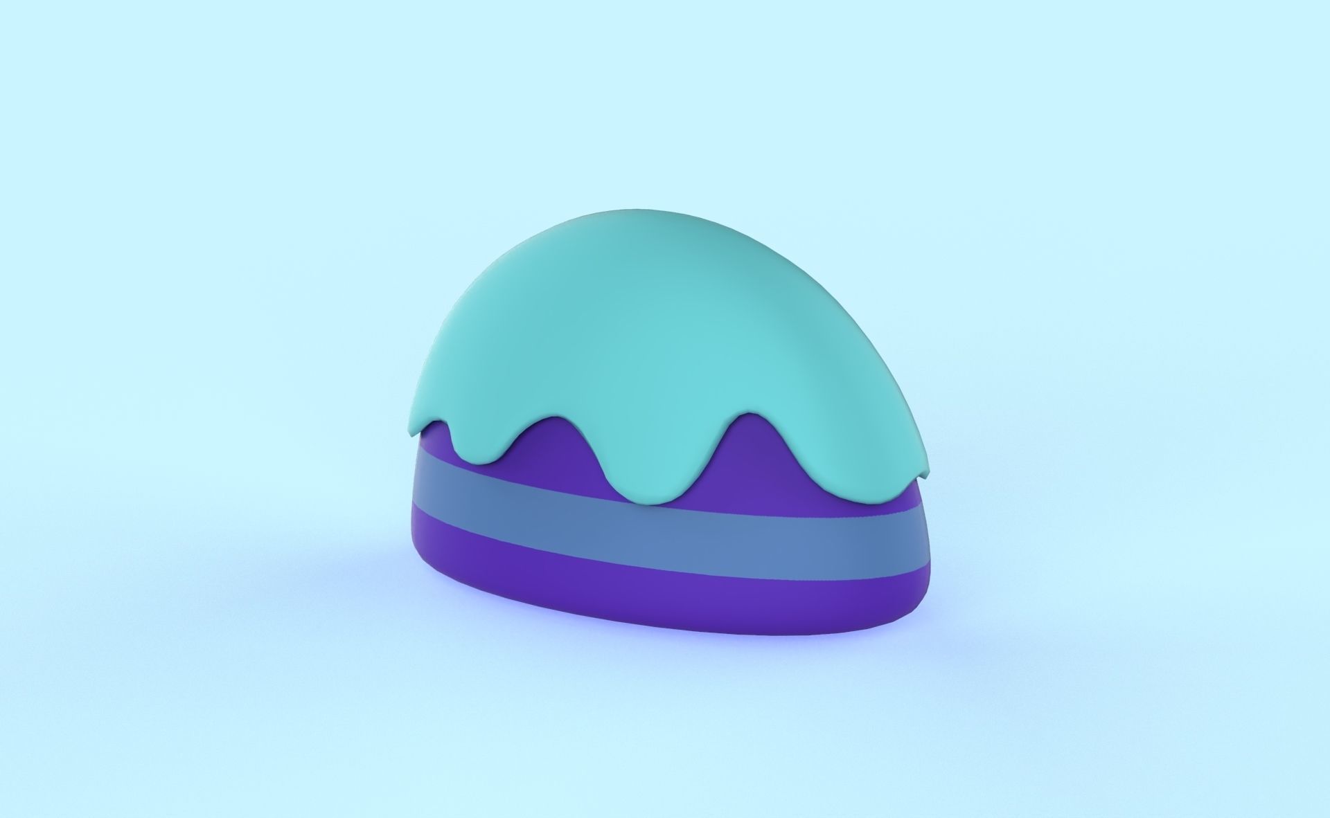 Cartoon Mountain Candy 06  Low-poly 3D model_7