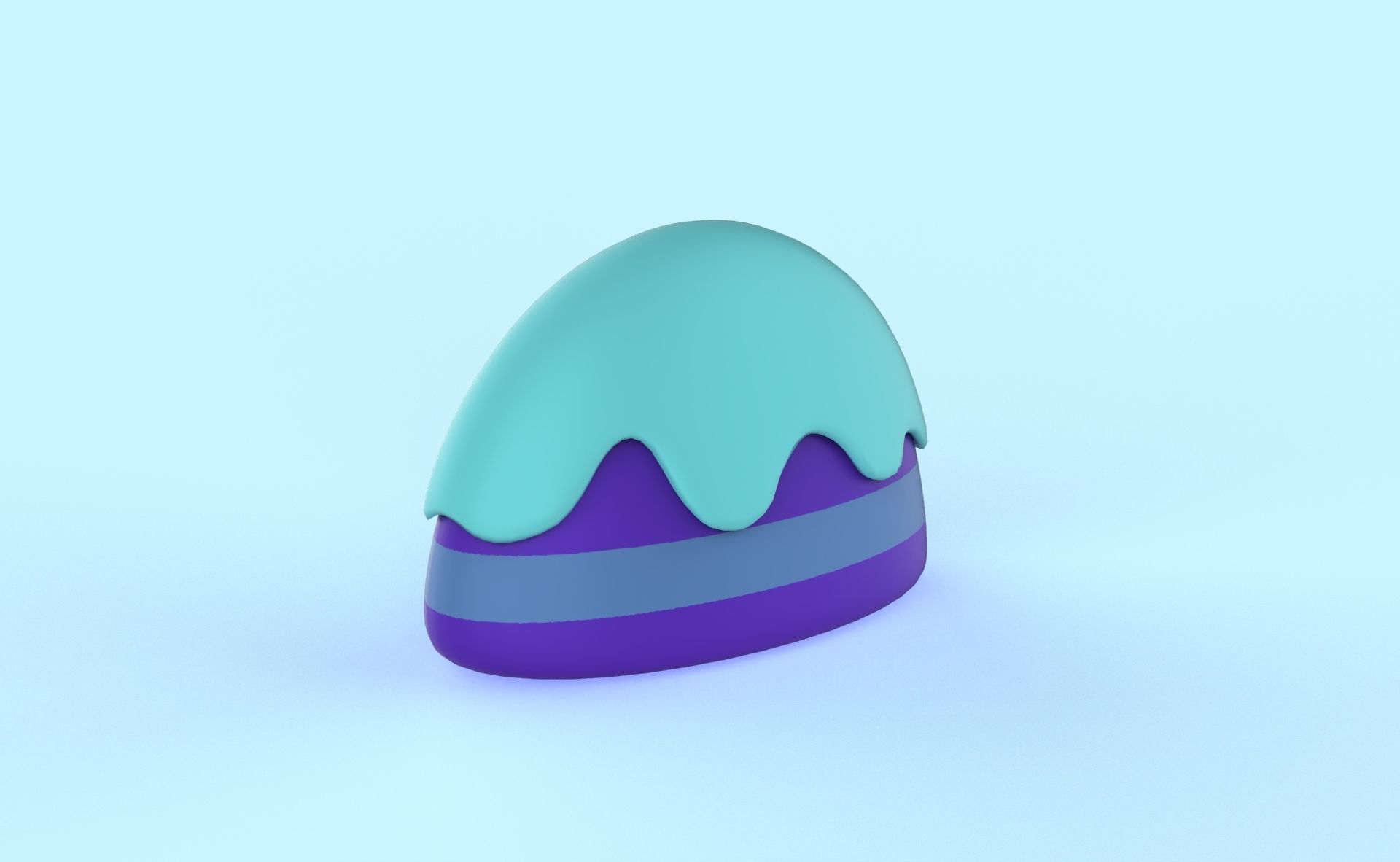 Cartoon Mountain Candy 06  Low-poly 3D model_11