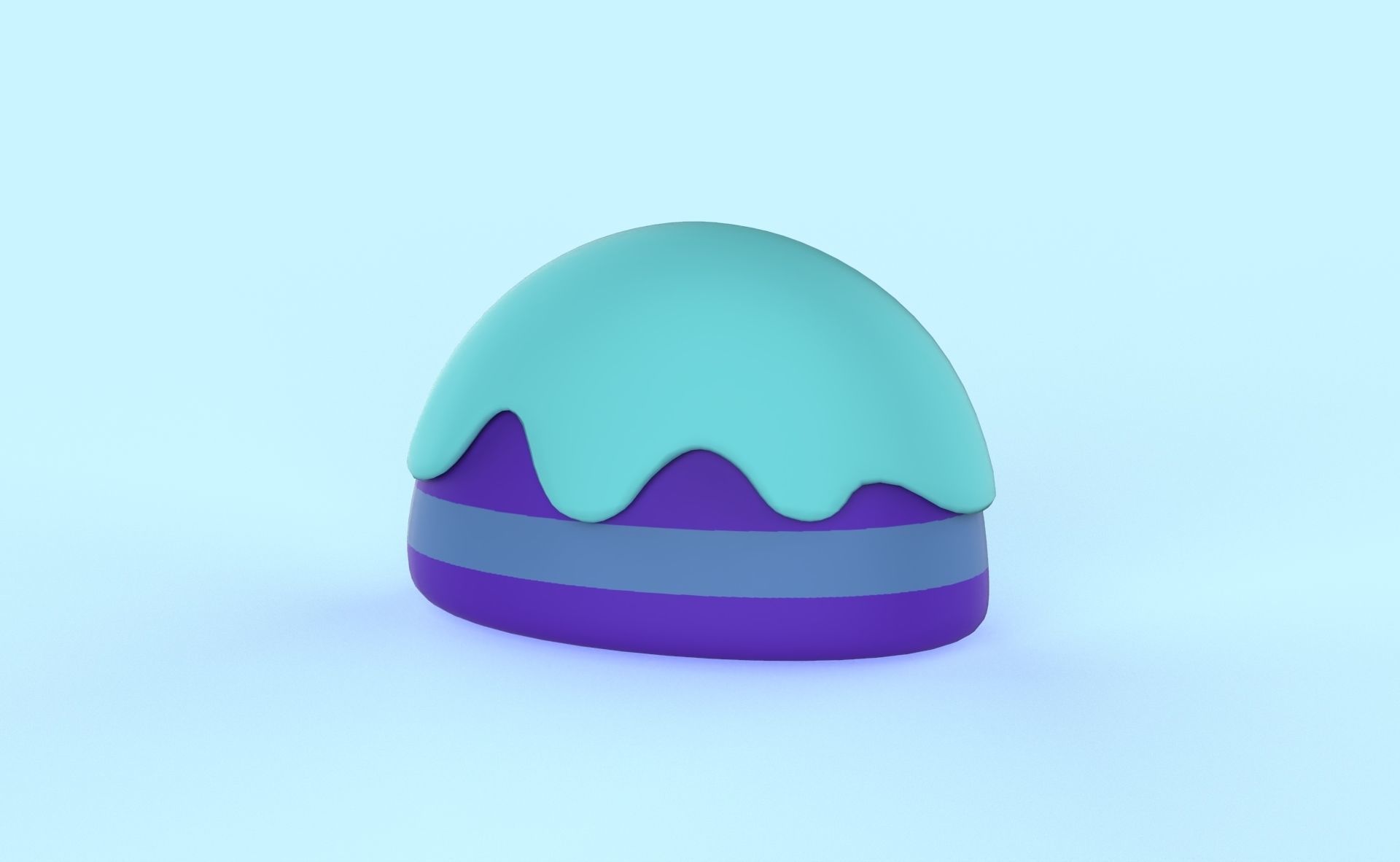 Cartoon Mountain Candy 06  Low-poly 3D model_13