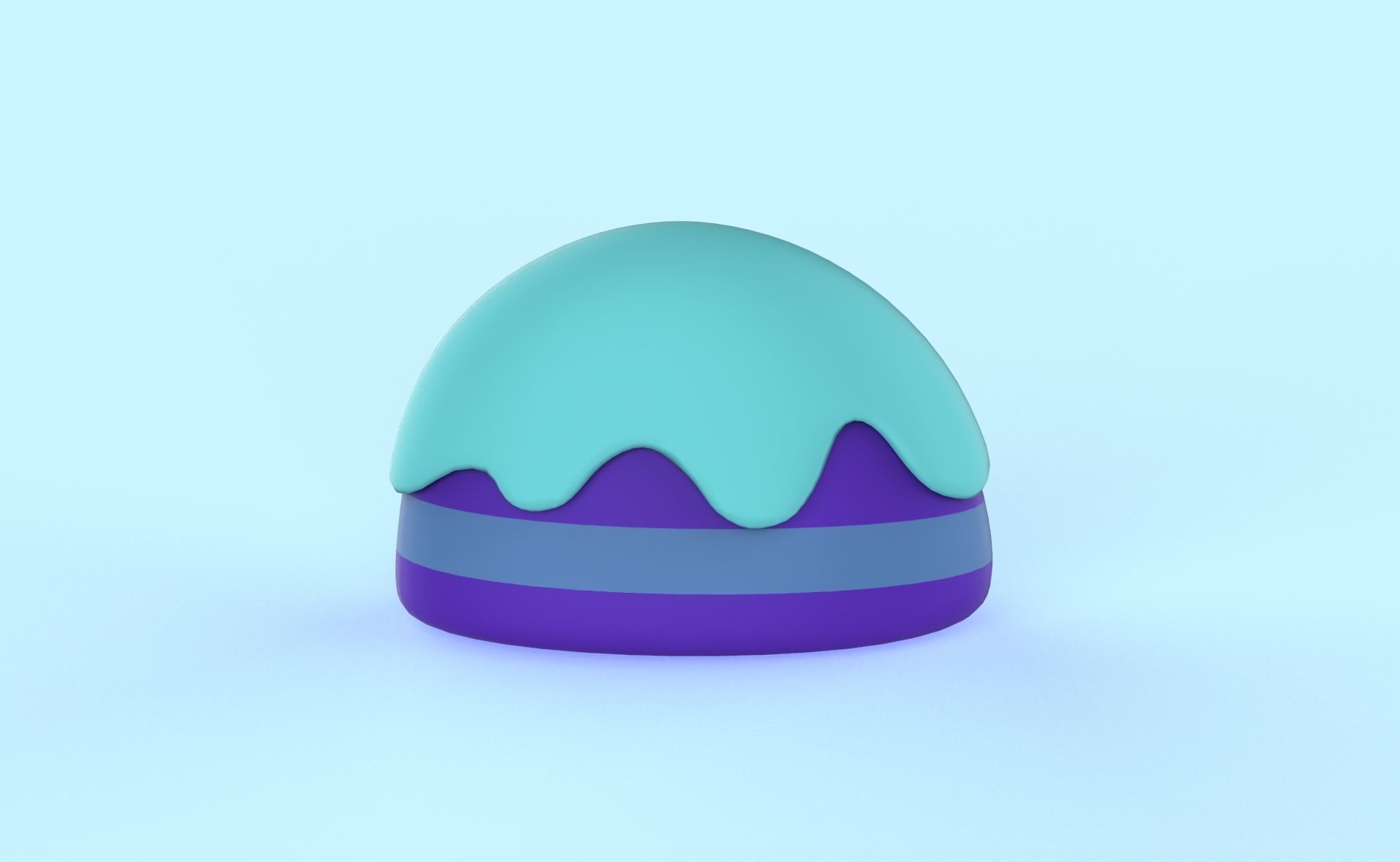 Cartoon Mountain Candy 06  Low-poly 3D model_6