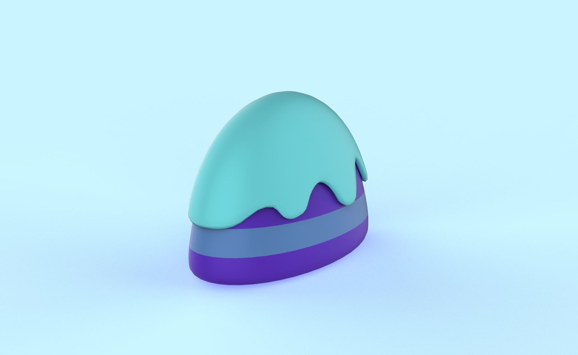 Cartoon Mountain Candy 06  Low-poly 3D model_4