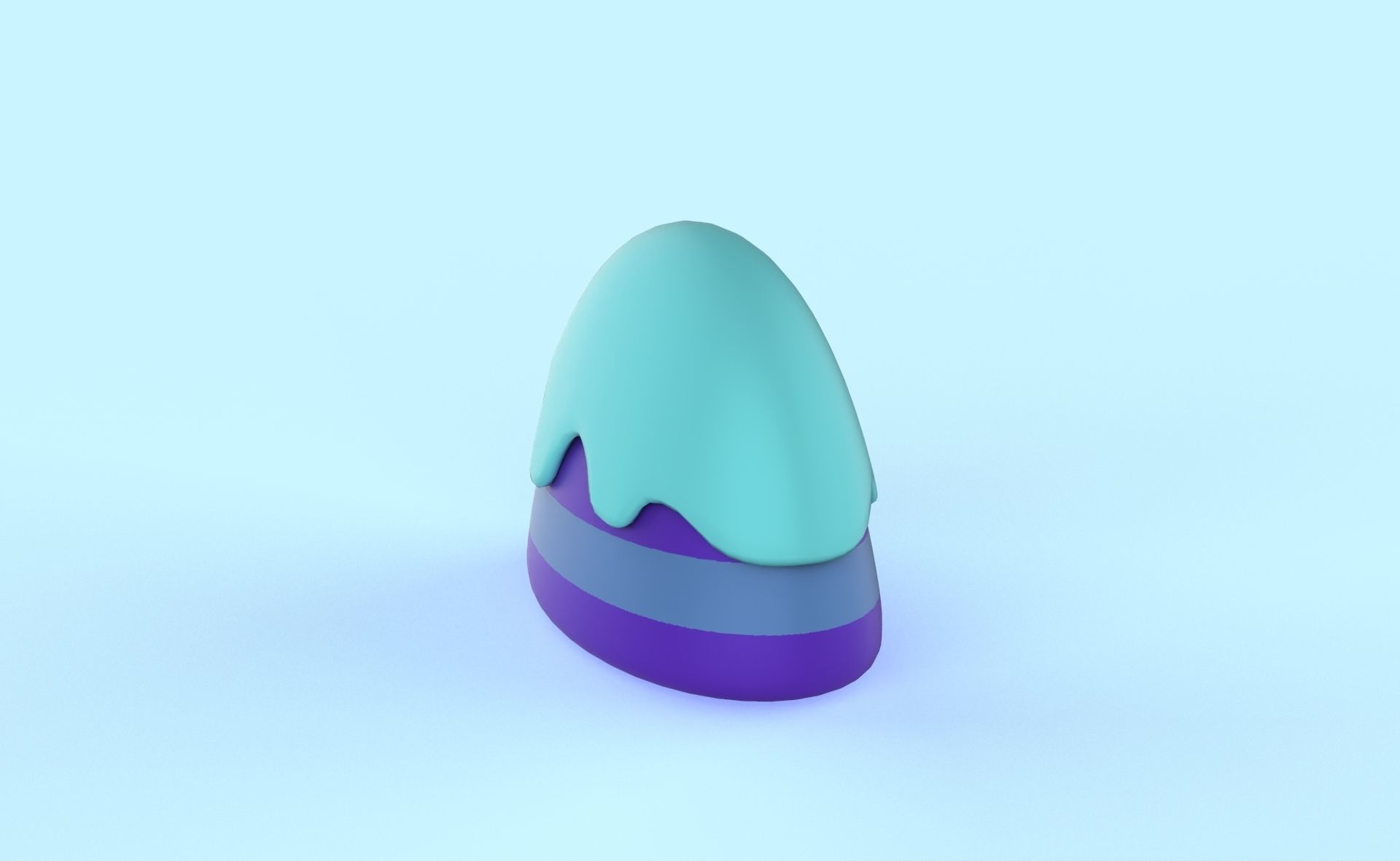 Cartoon Mountain Candy 06  Low-poly 3D model_2