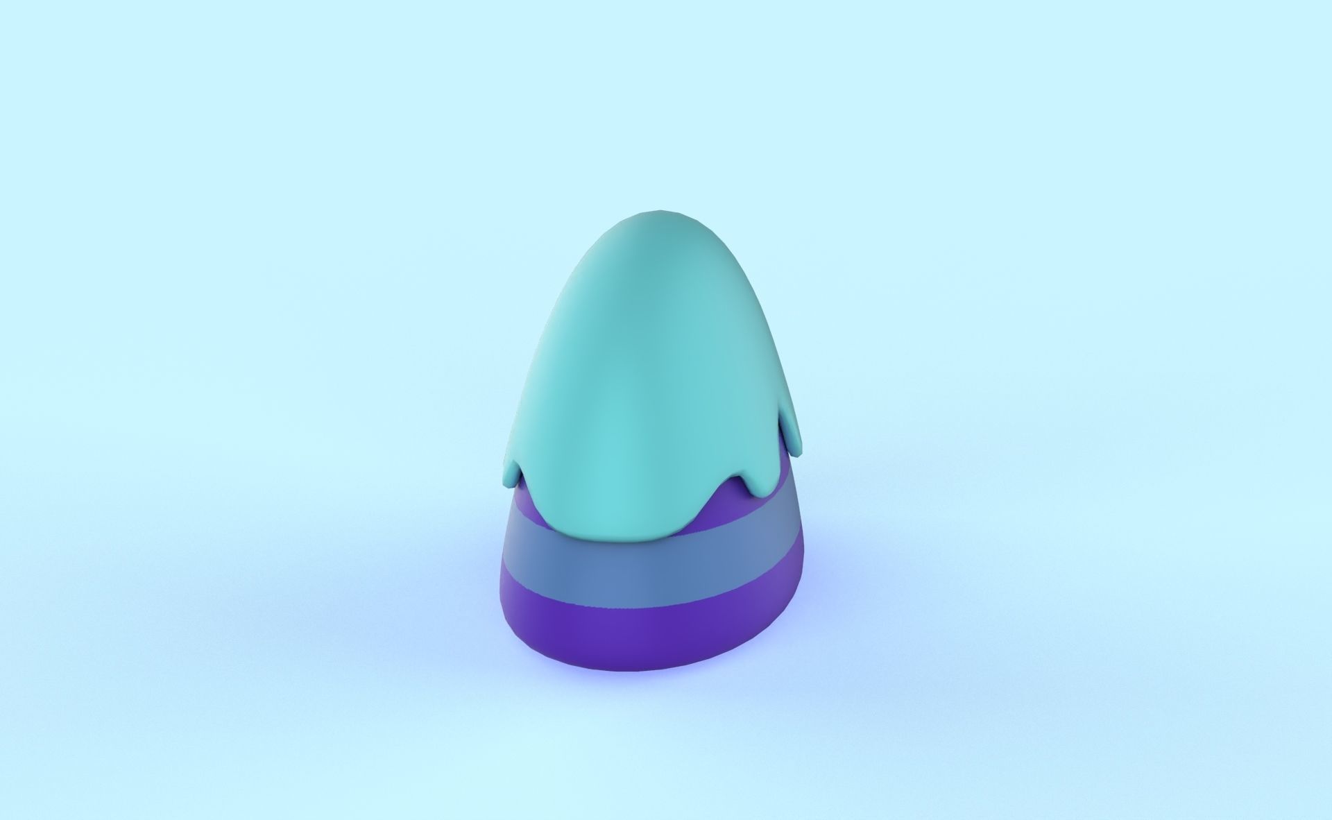 Cartoon Mountain Candy 06  Low-poly 3D model_3