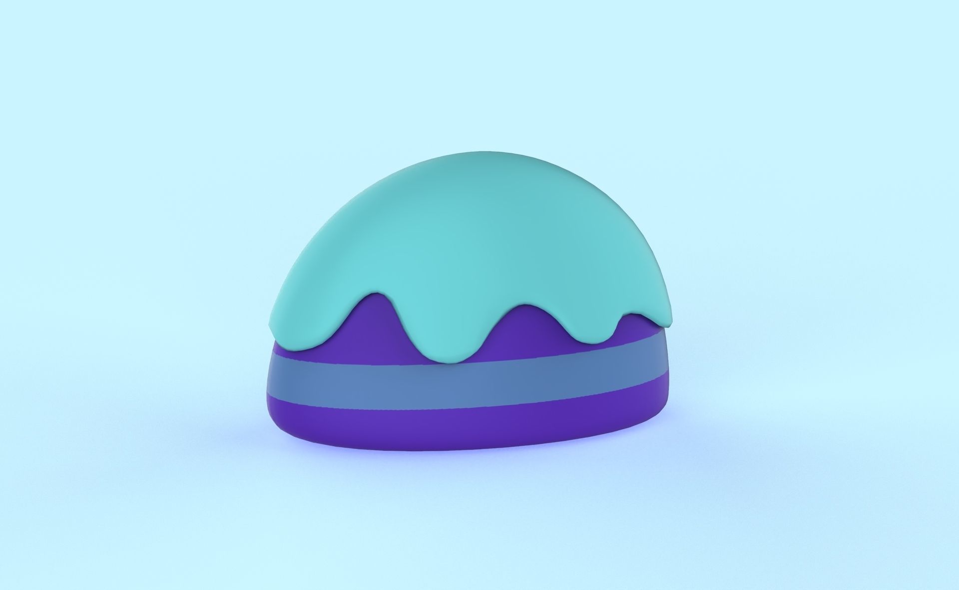 Cartoon Mountain Candy 06  Low-poly 3D model_12