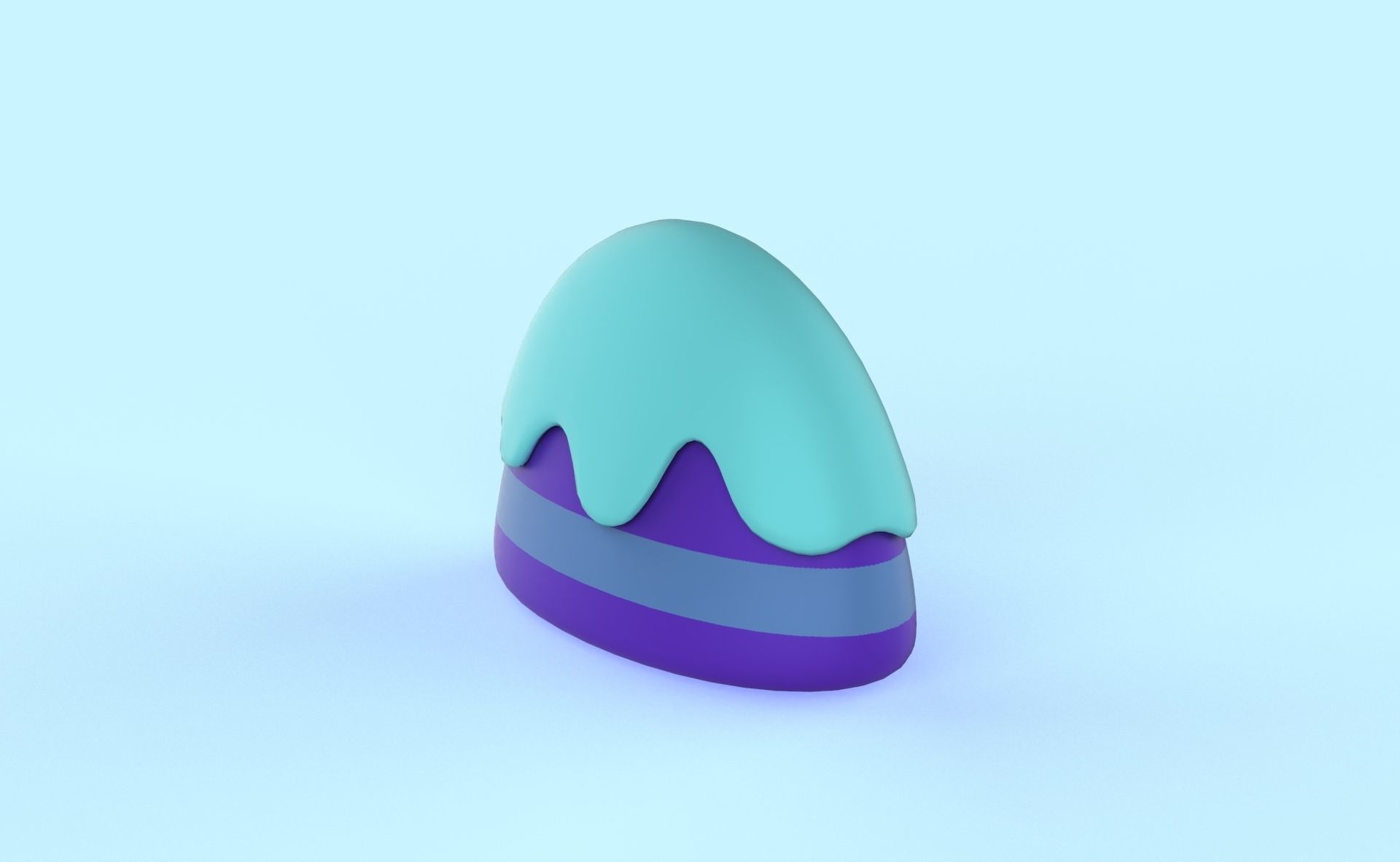 Cartoon Mountain Candy 06  Low-poly 3D model_8