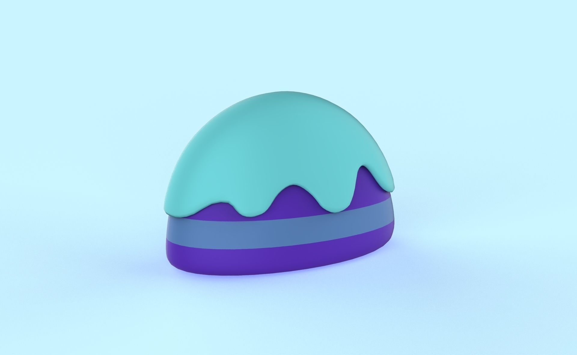 Cartoon Mountain Candy 06  Low-poly 3D model_5