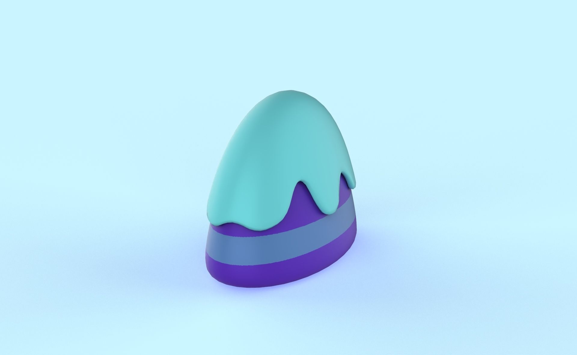 Cartoon Mountain Candy 06  Low-poly 3D model_10