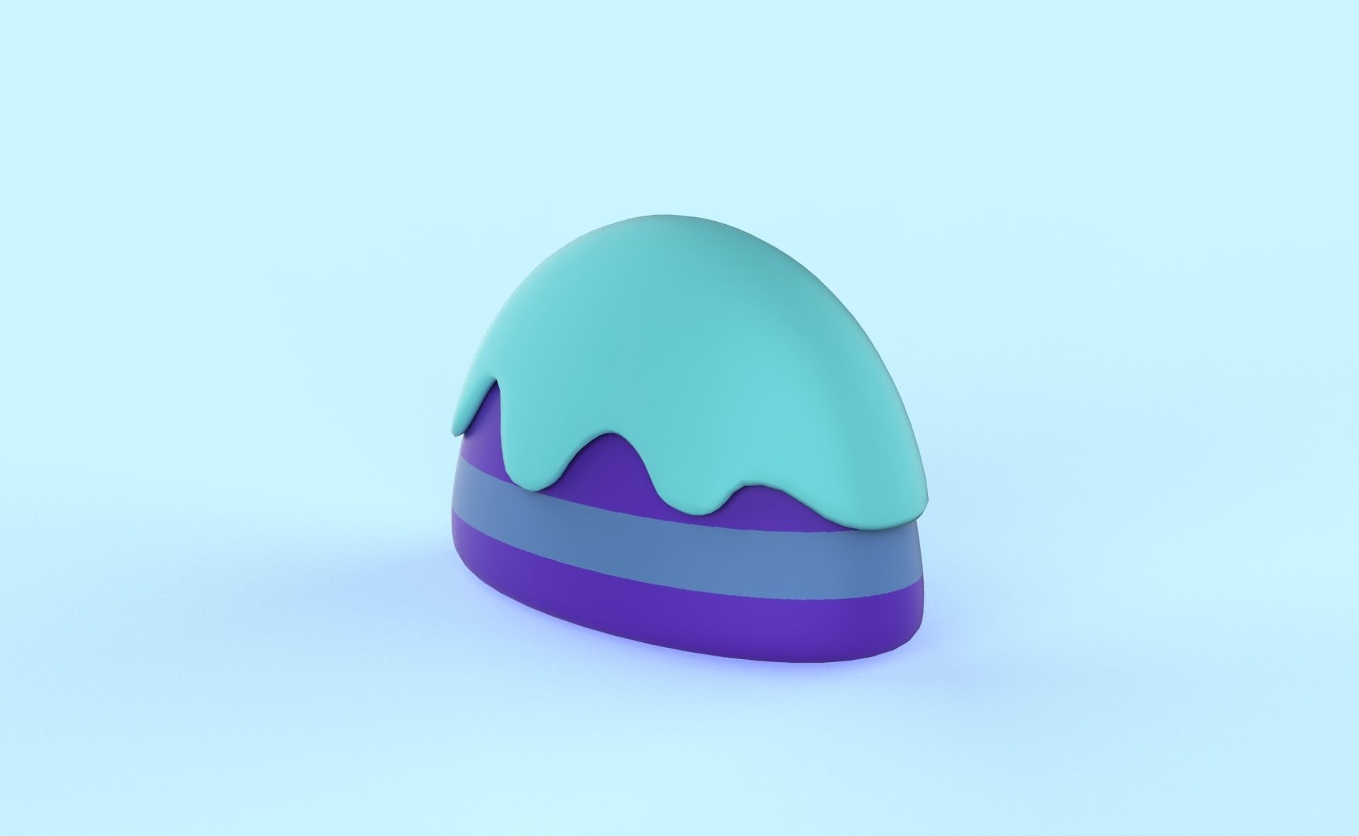 Cartoon Mountain Candy 06  Low-poly 3D model_1