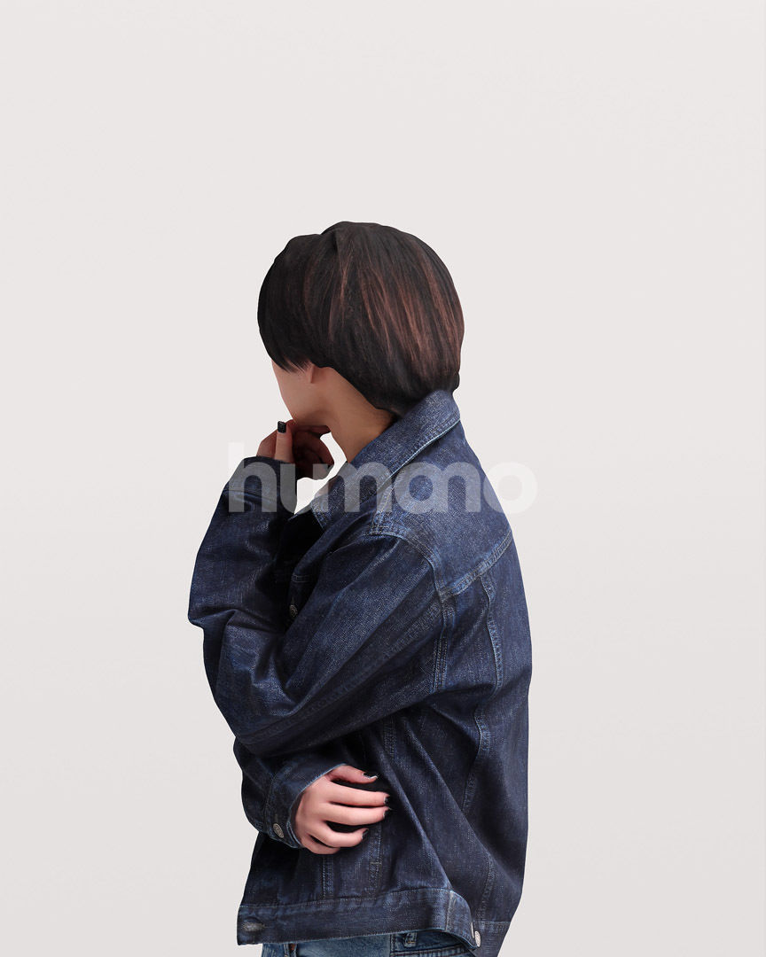 Asian man walking standing by Humano - 3 models and 1 Free model 3D Model Collection_42