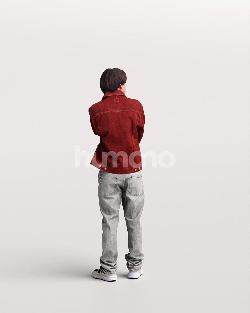 Asian man walking standing by Humano - 3 models and 1 Free model 3D Model Collection_39