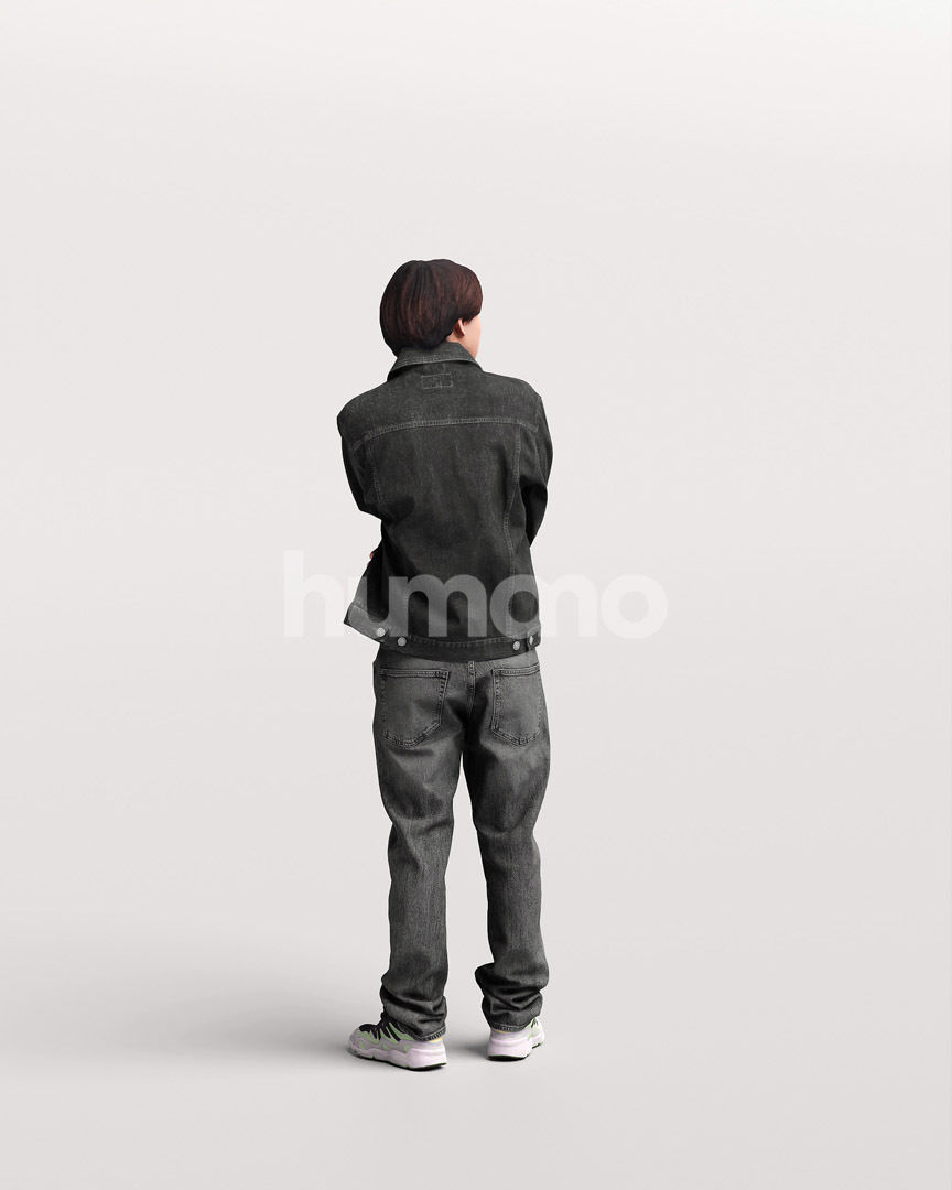Asian man walking standing by Humano - 3 models and 1 Free model 3D Model Collection_65