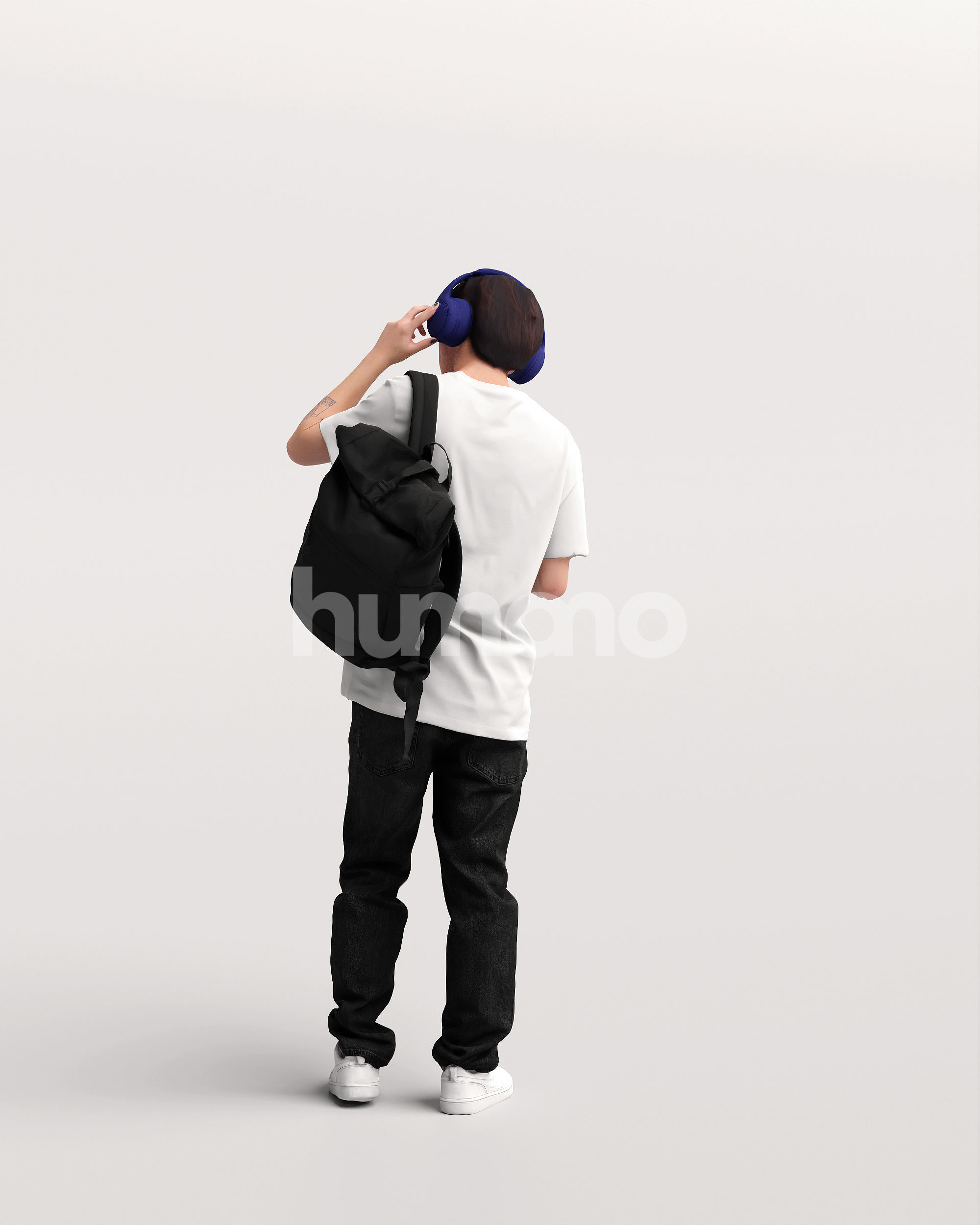 Asian man walking standing by Humano - 3 models and 1 Free model 3D Model Collection_46