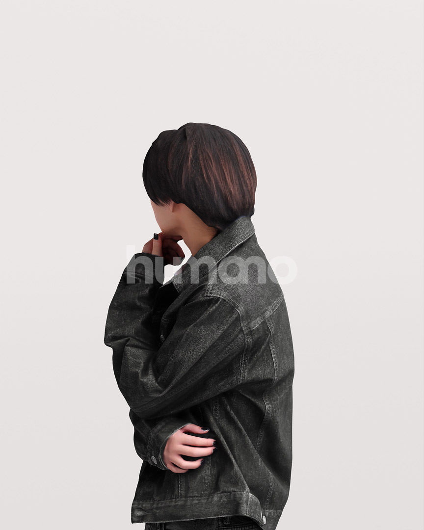 Asian man walking standing by Humano - 3 models and 1 Free model 3D Model Collection_63