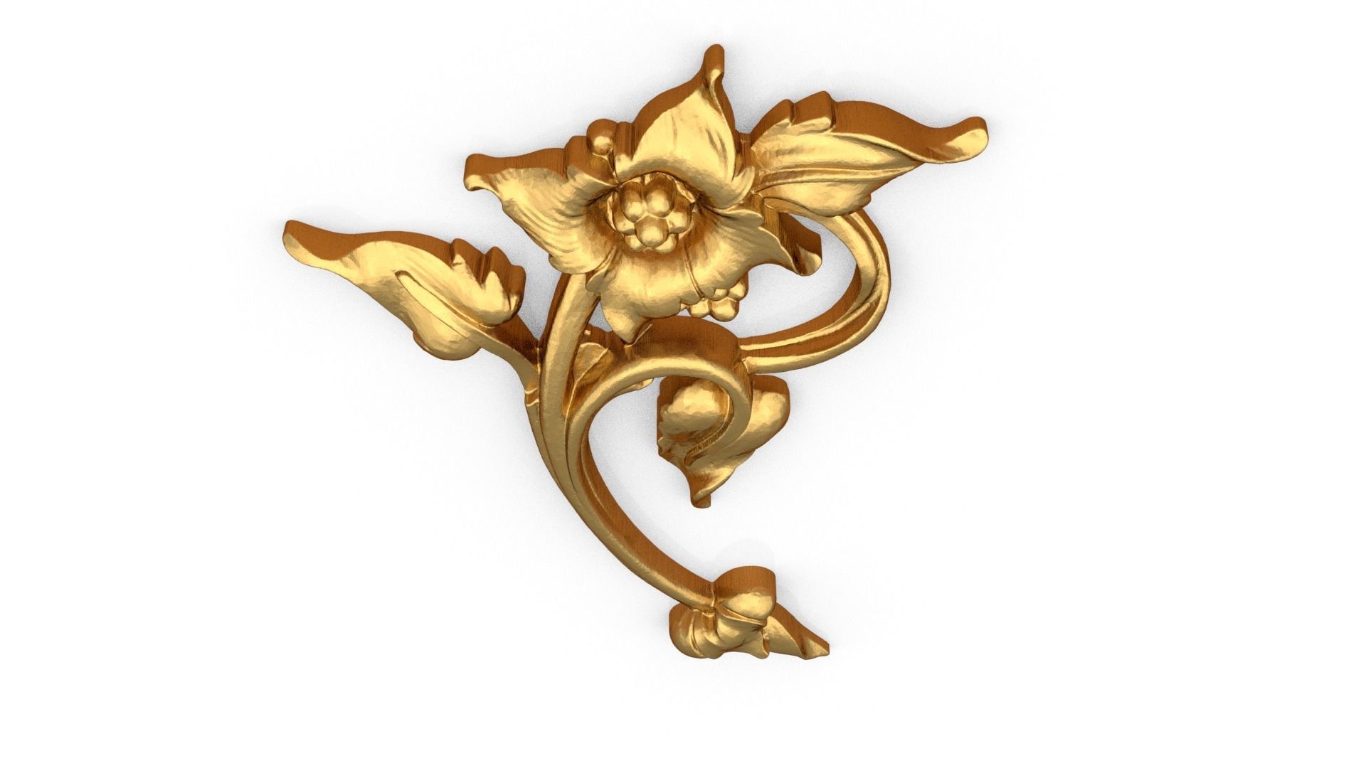 Classic carved decor ornament 499  3D print model_4