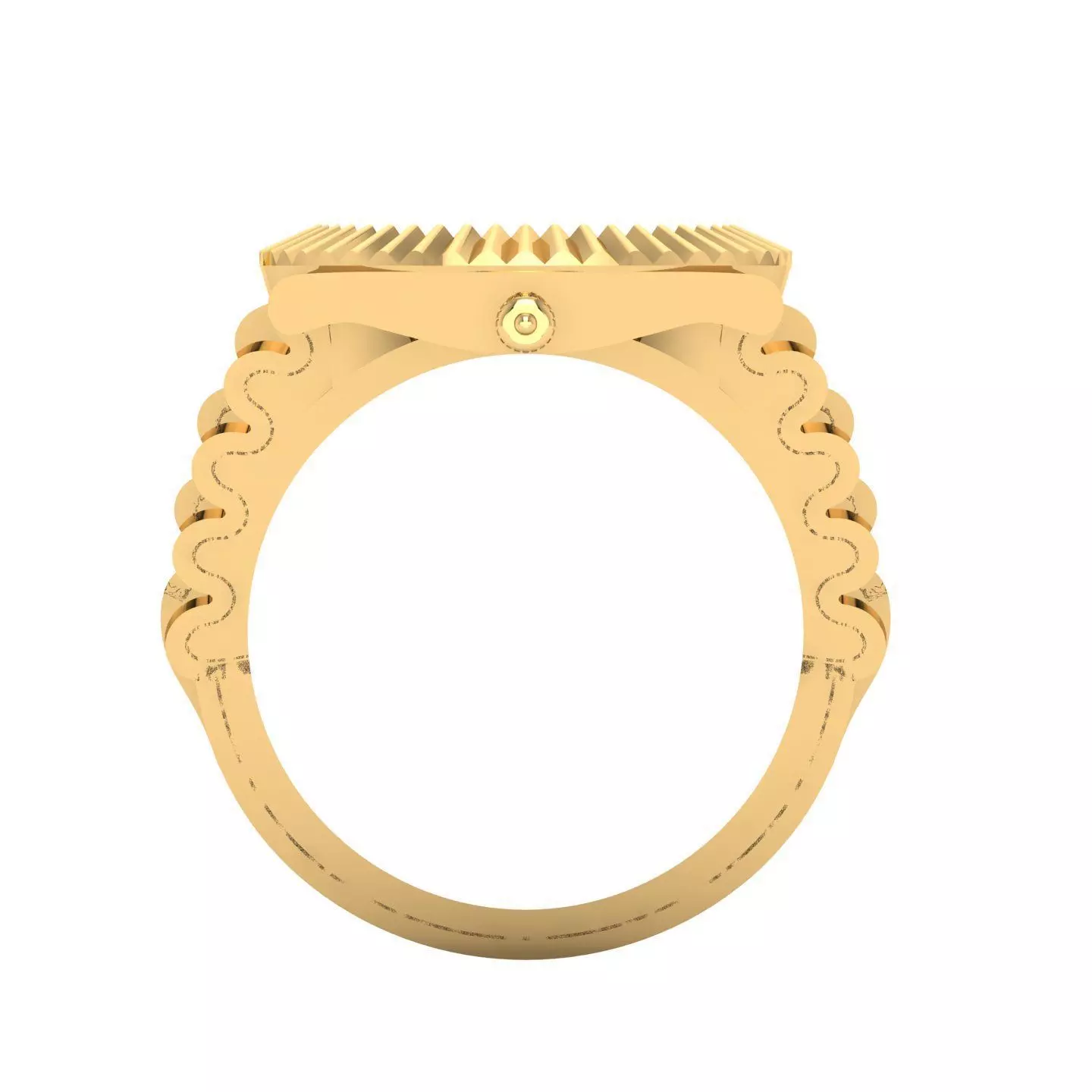 H Letter Glossy ring 3D model Free 3D print model