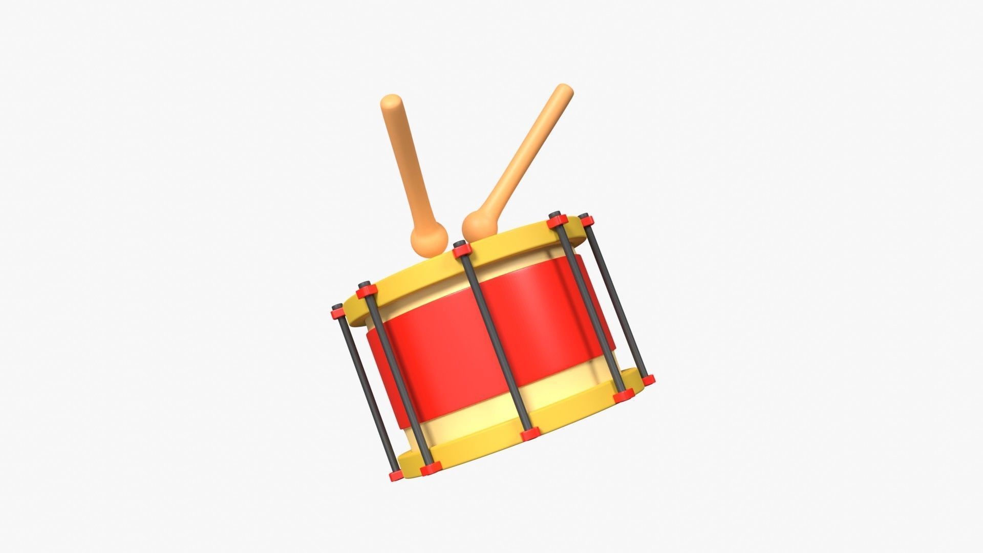 Drum 3d Illustration 3D model_6