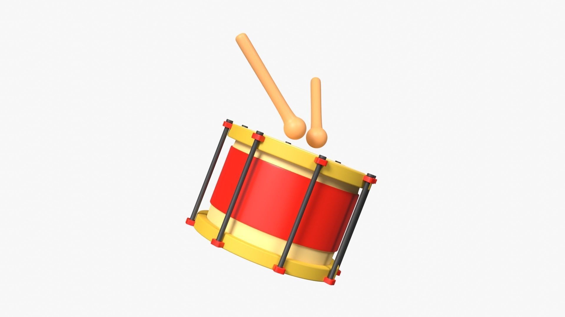 Drum 3d Illustration 3D model_15