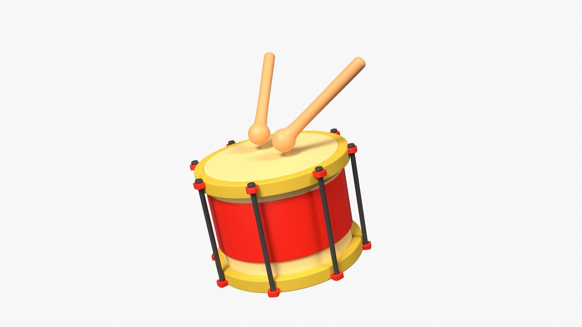 Drum 3d Illustration 3D model_2