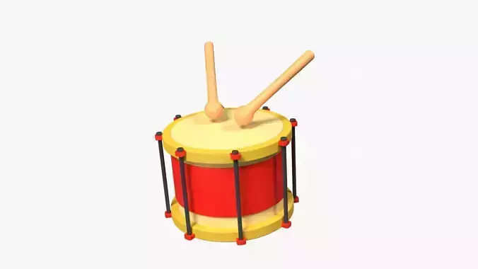 Drum 3d Illustration 3D model