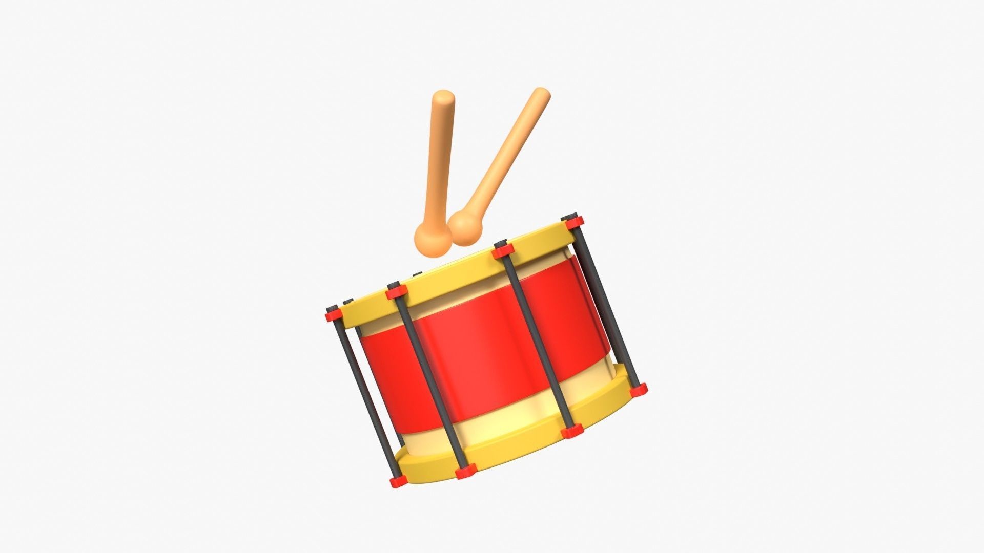Drum 3d Illustration 3D model_5