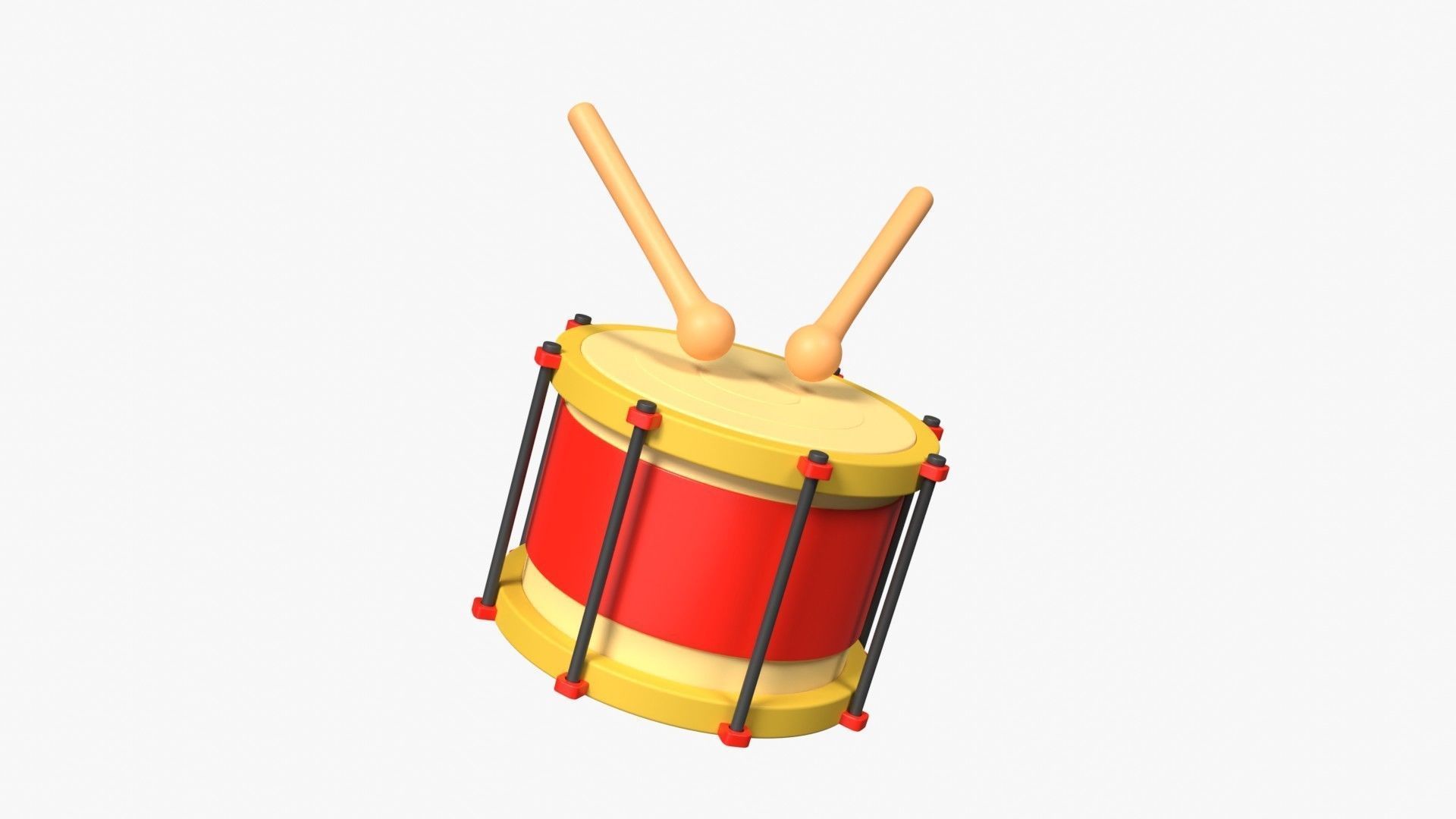 Drum 3d Illustration 3D model_17