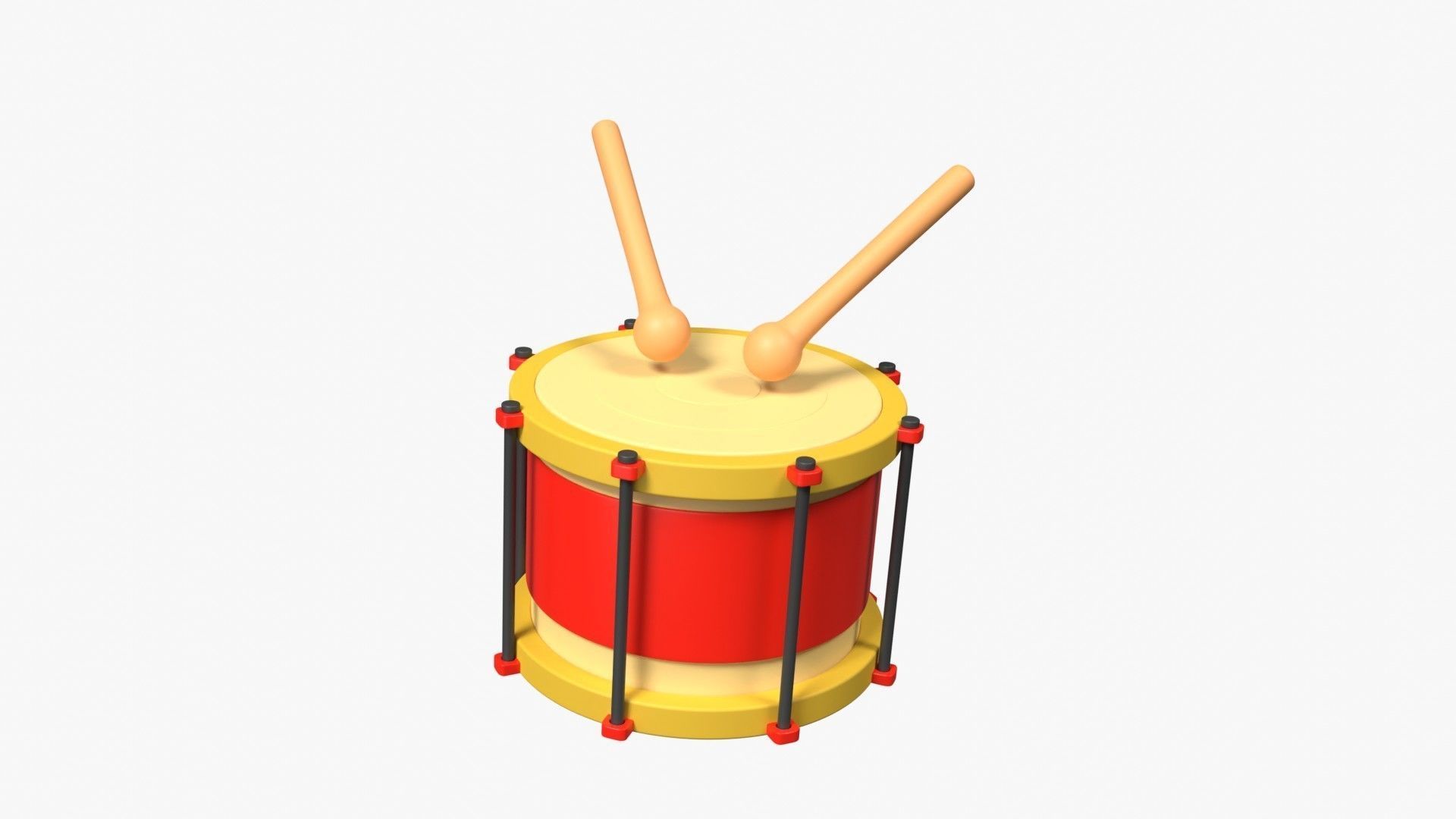 Drum 3d Illustration 3D model_19