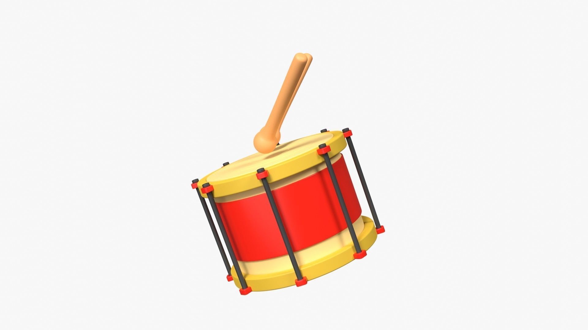 Drum 3d Illustration 3D model_4