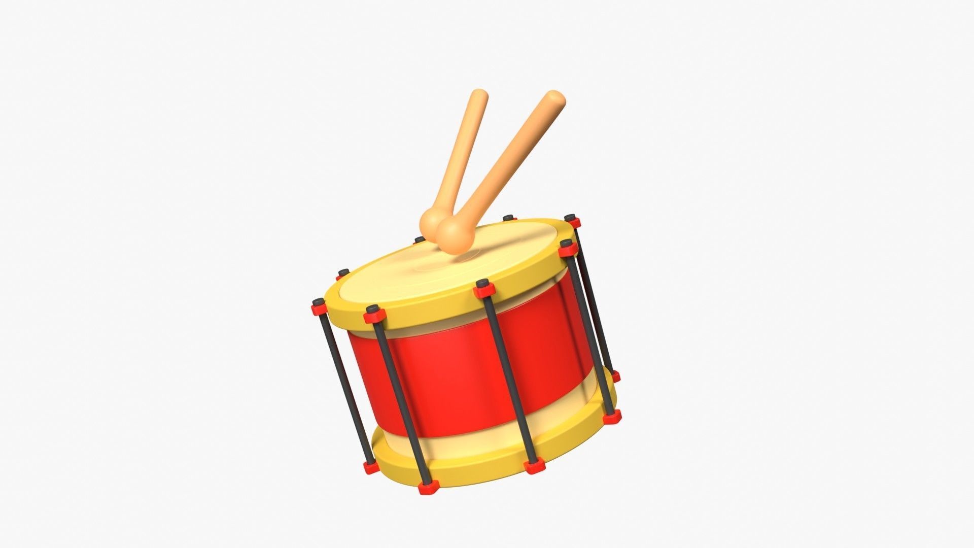 Drum 3d Illustration 3D model_3