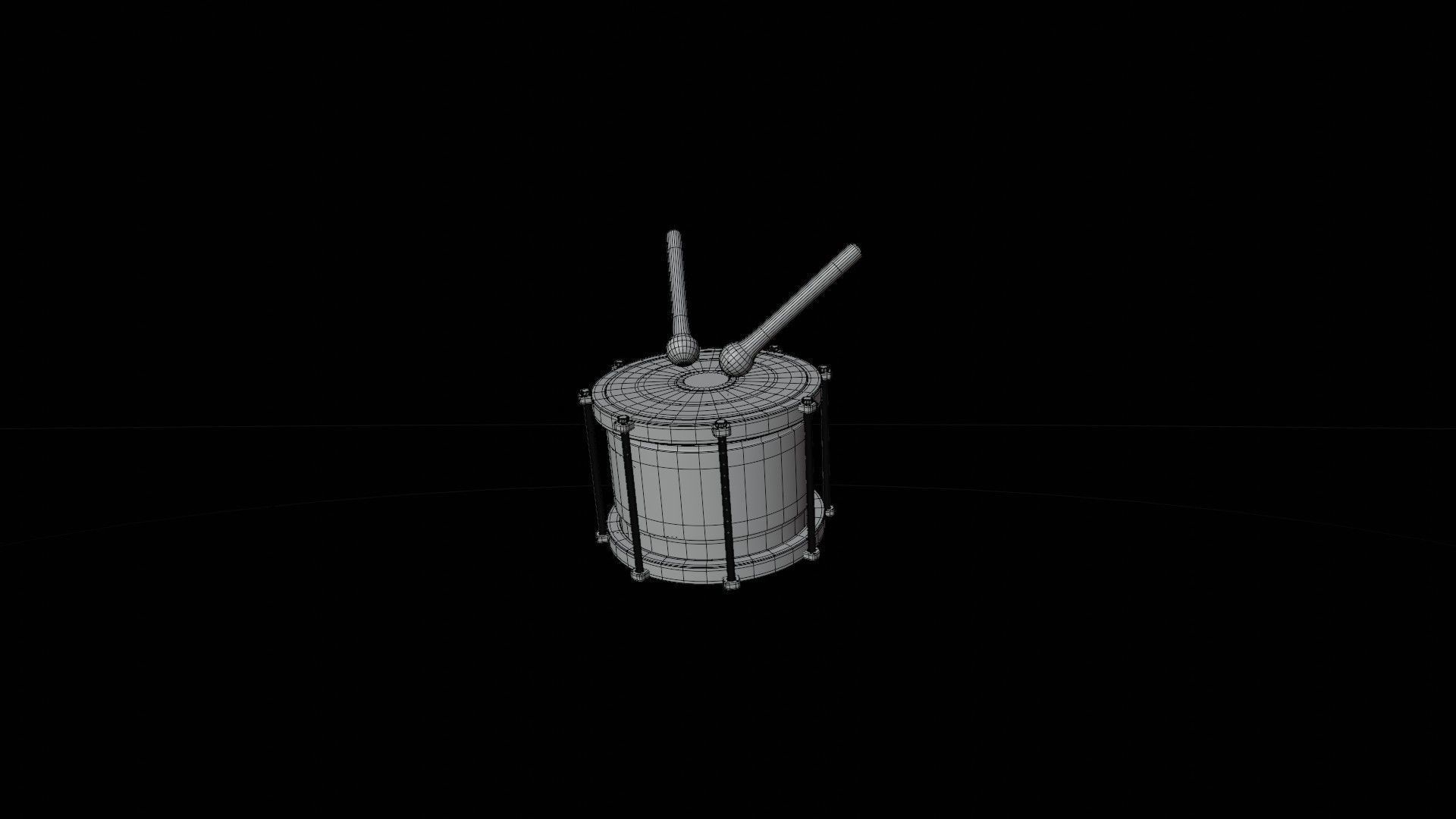 Drum 3d Illustration 3D model_1