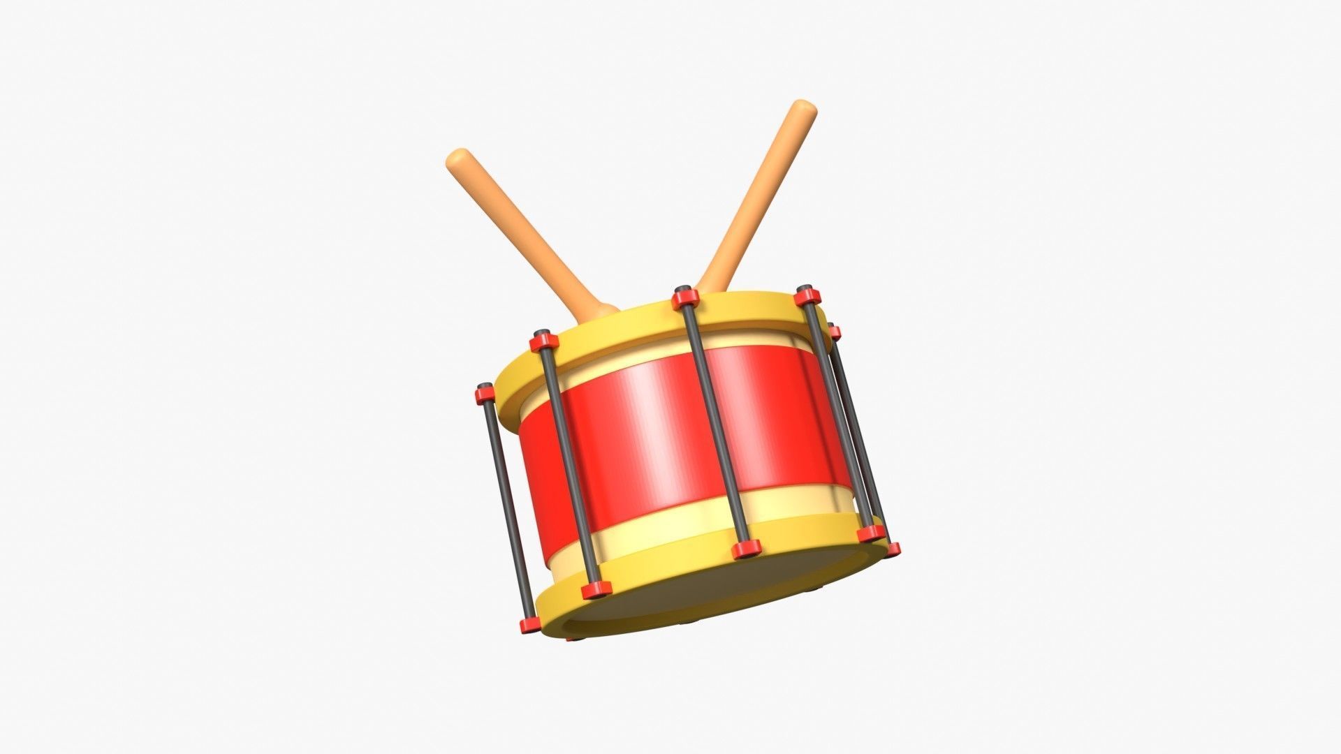 Drum 3d Illustration 3D model_8