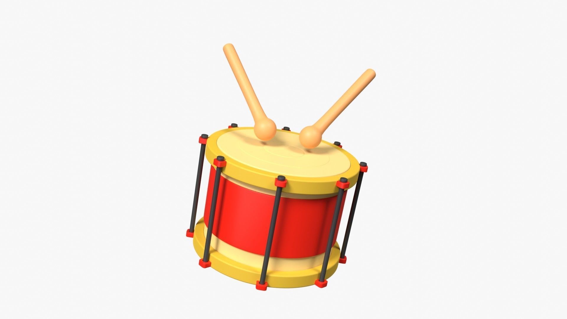 Drum 3d Illustration 3D model_18