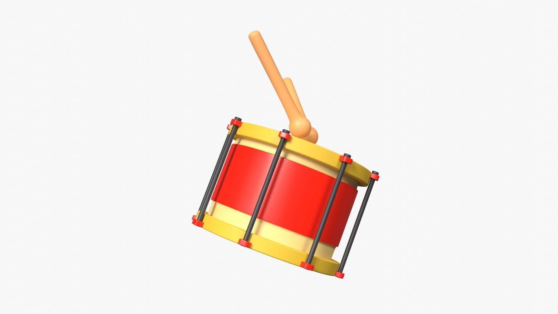 Drum 3d Illustration 3D model_14