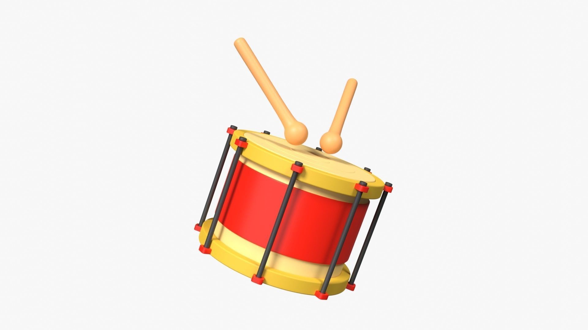 Drum 3d Illustration 3D model_16