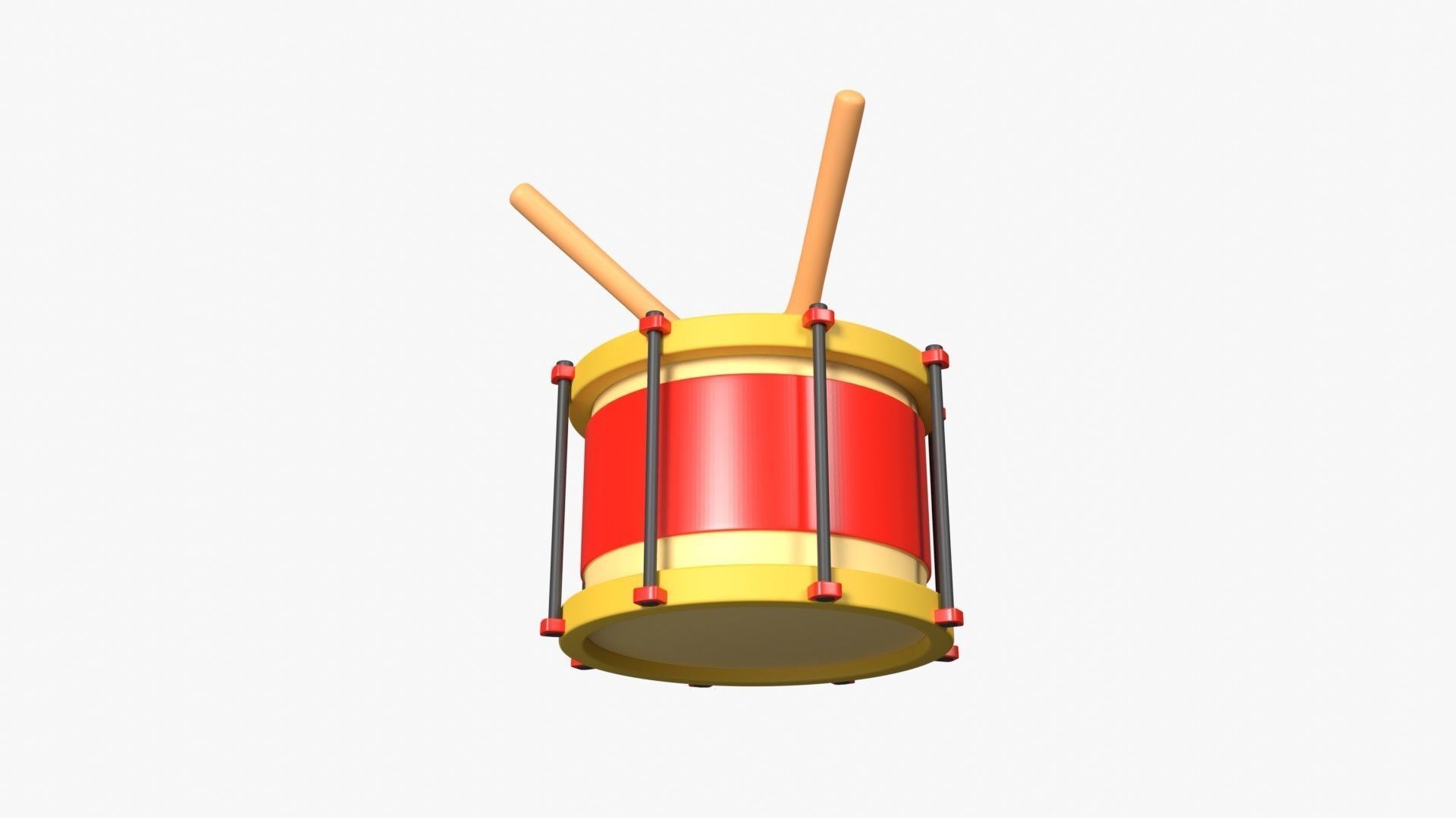 Drum 3d Illustration 3D model_10