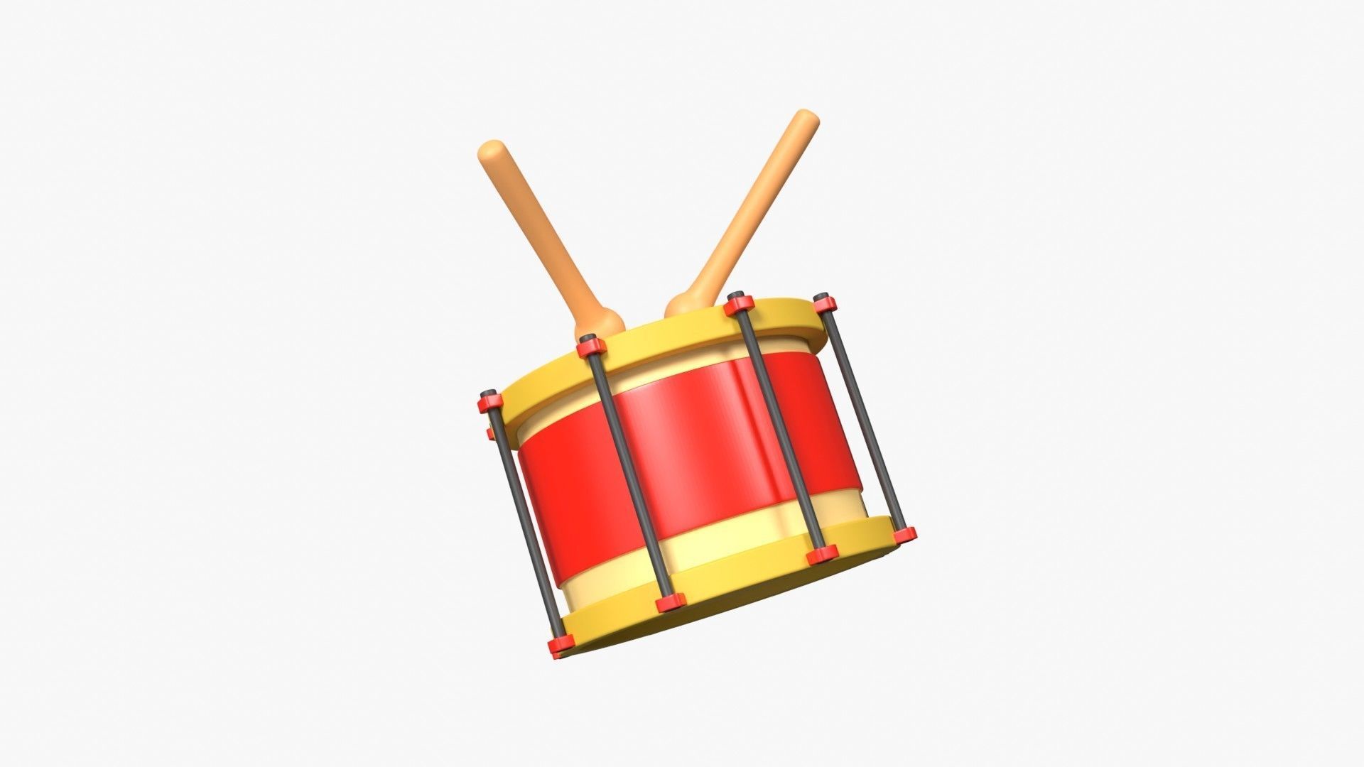 Drum 3d Illustration 3D model_7
