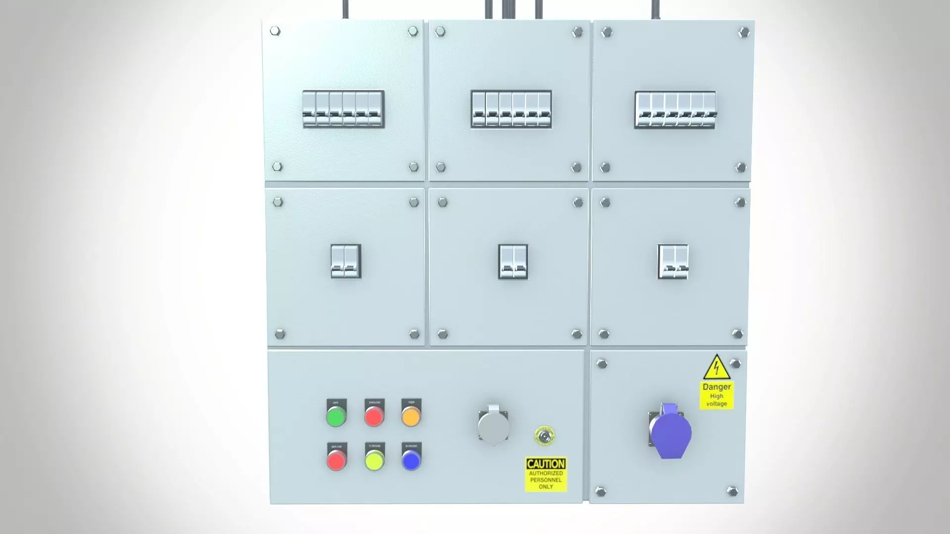 Electrical Circuit Low-poly 3D model