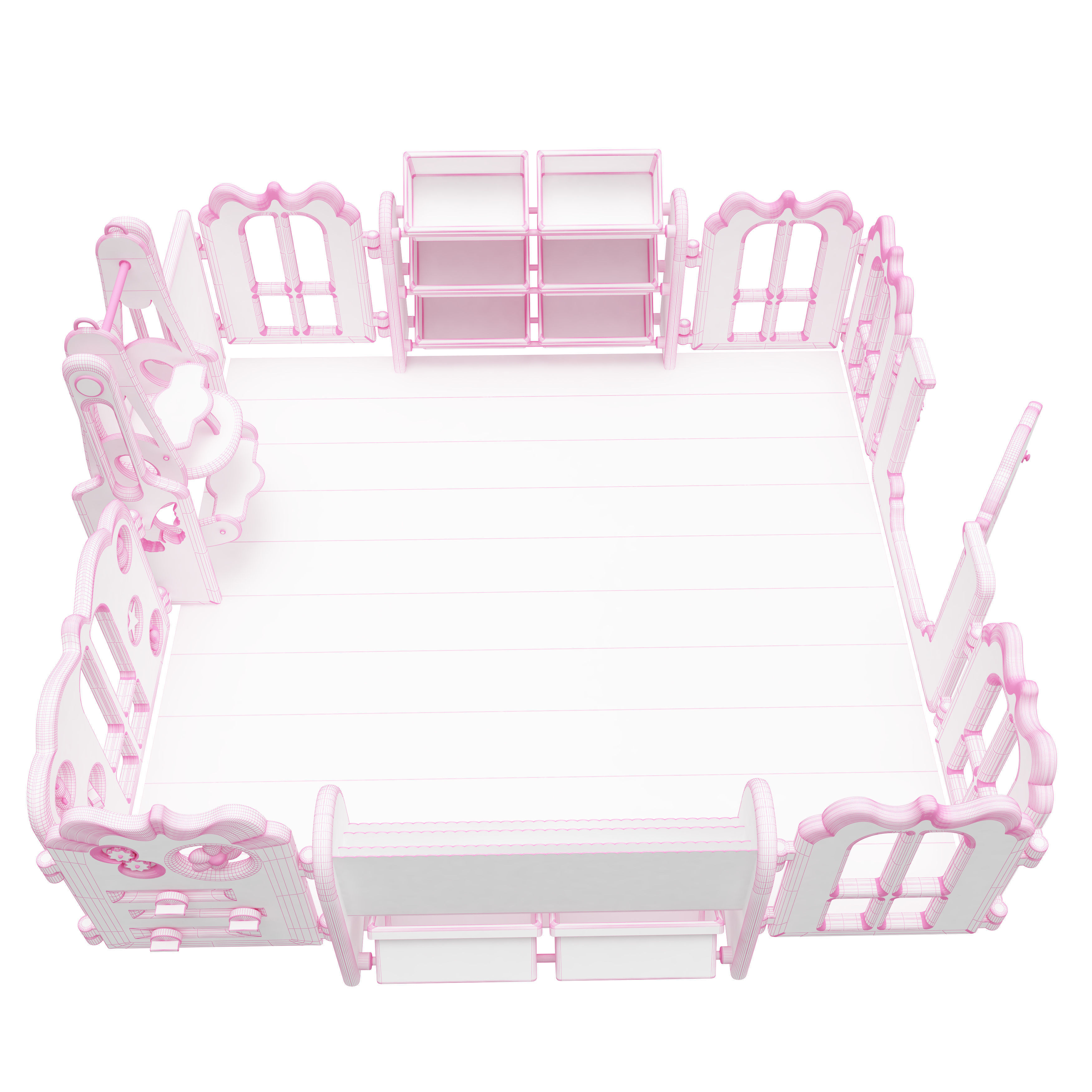Playpen Baby  Play Yard 3D model_22