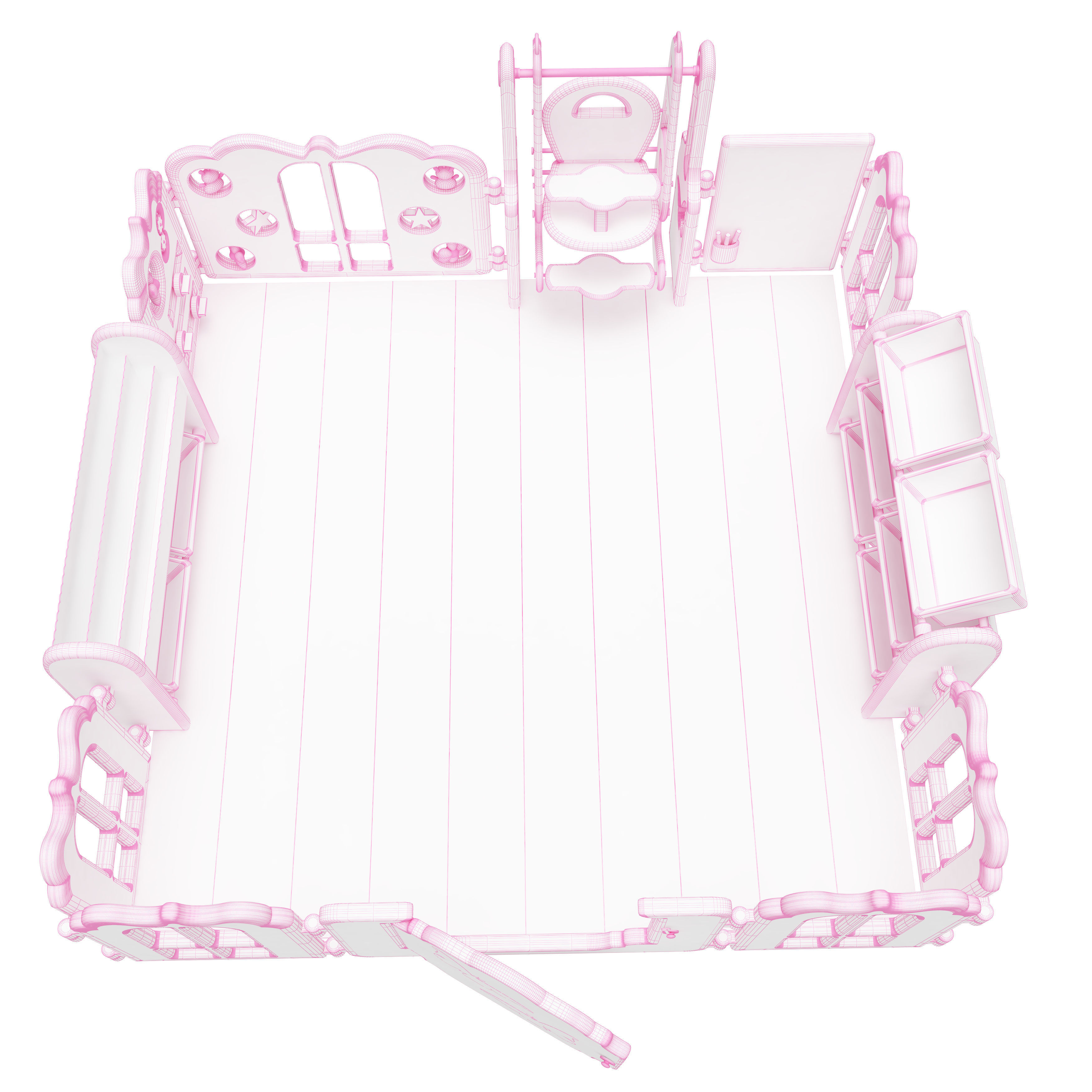 Playpen Baby  Play Yard 3D model_23