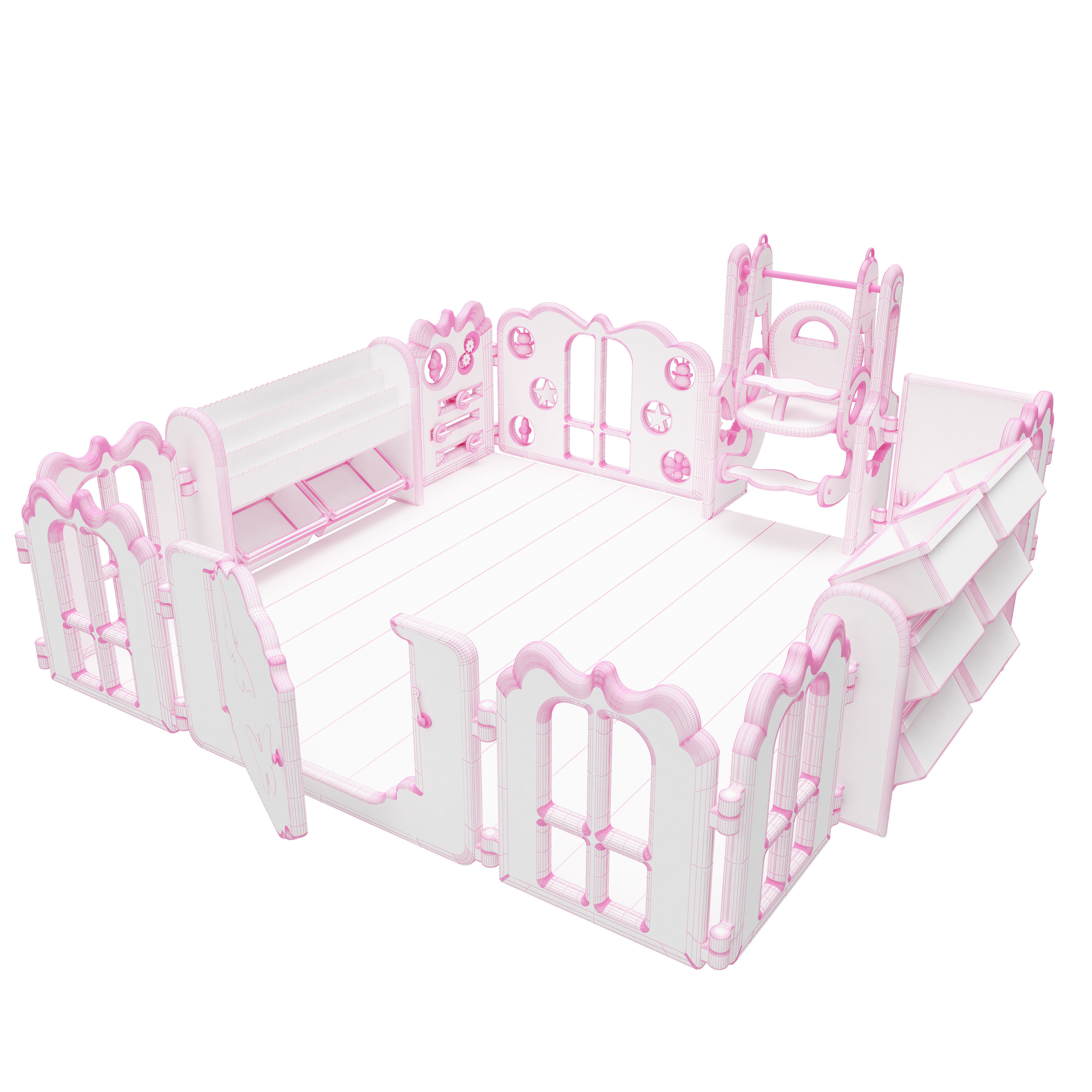 Playpen Baby  Play Yard 3D model_21