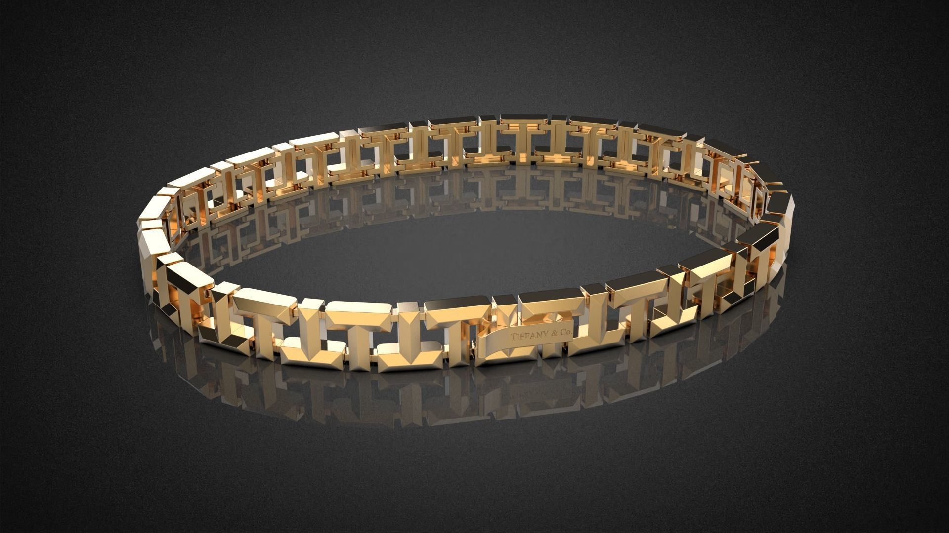 T True collecton fashion bracelet B2 3D print model_1