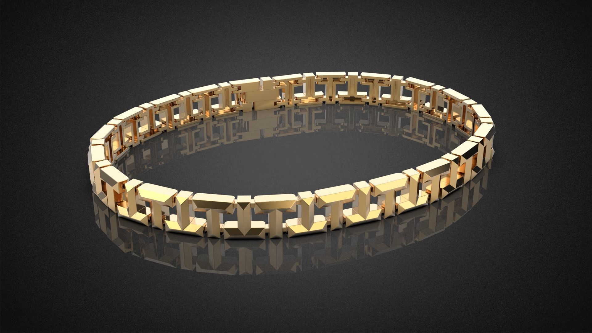 T True collecton fashion bracelet B2 3D print model_6