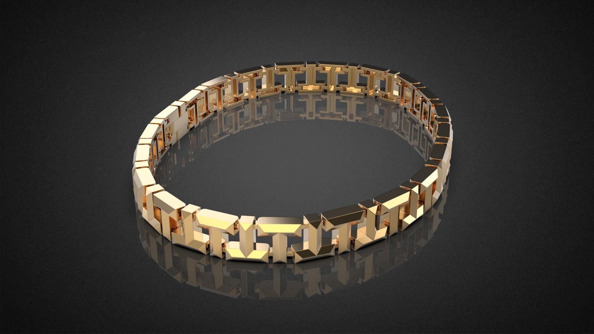 T True collecton fashion bracelet B2 3D print model_7