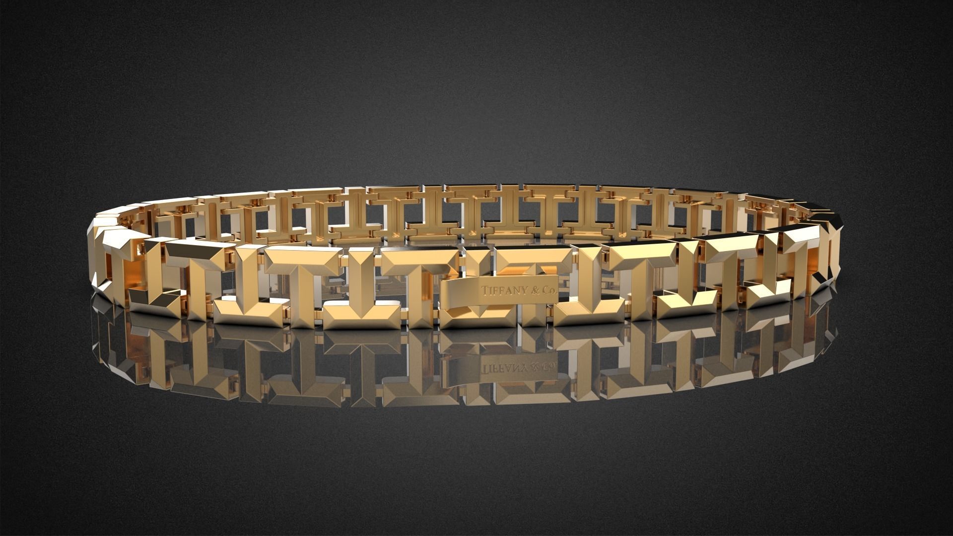 T True collecton fashion bracelet B2 3D print model_11