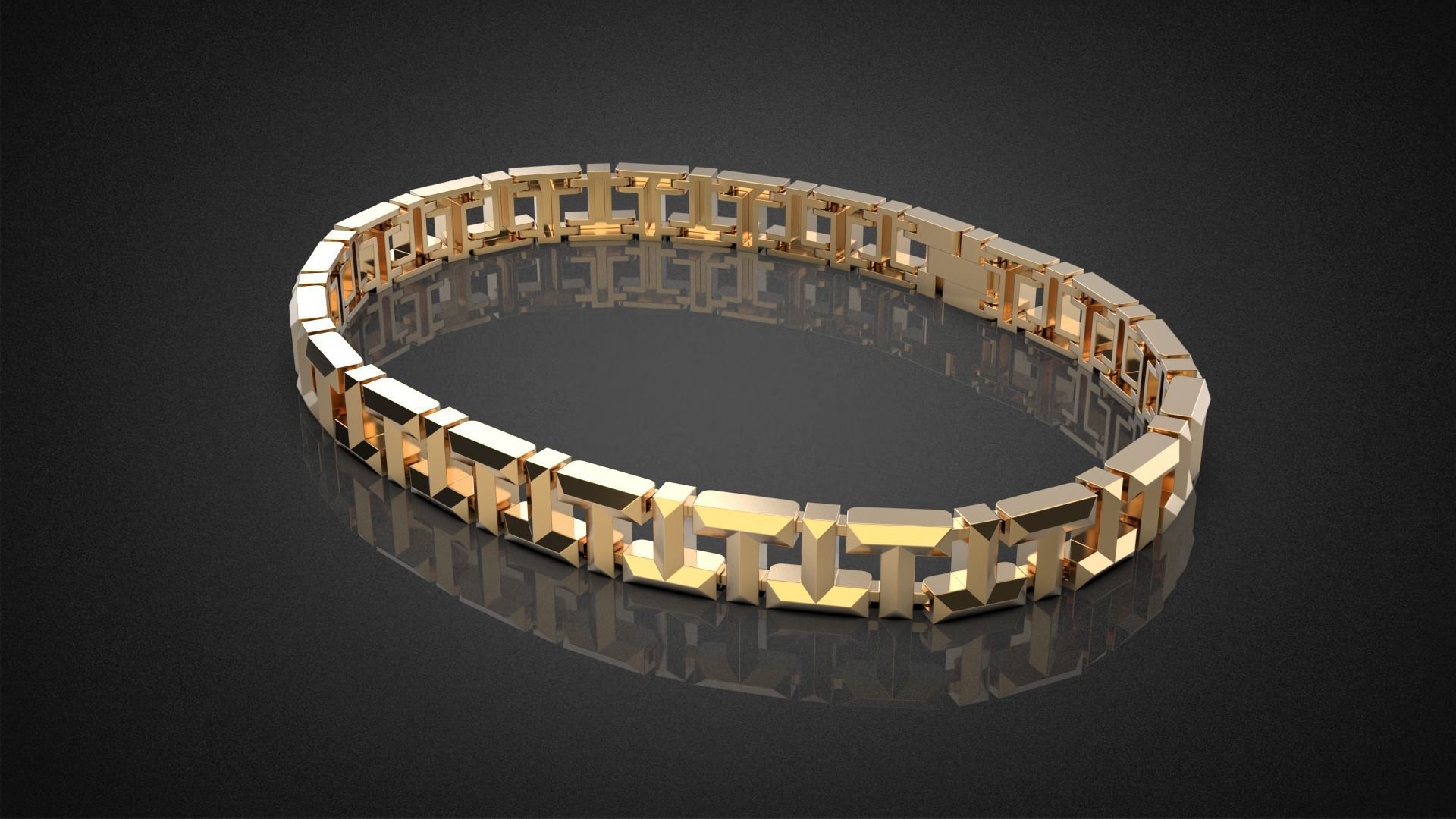 T True collecton fashion bracelet B2 3D print model_5