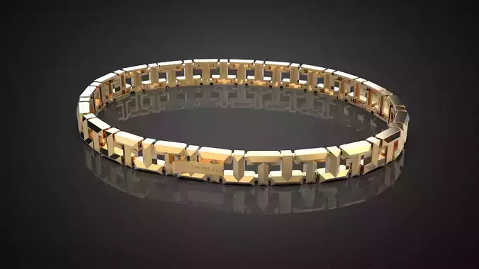 T True collecton fashion bracelet B2 3D print model T True collecton fashion bracelet B2 3D print model